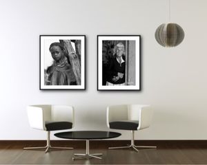 b&w framed portraits