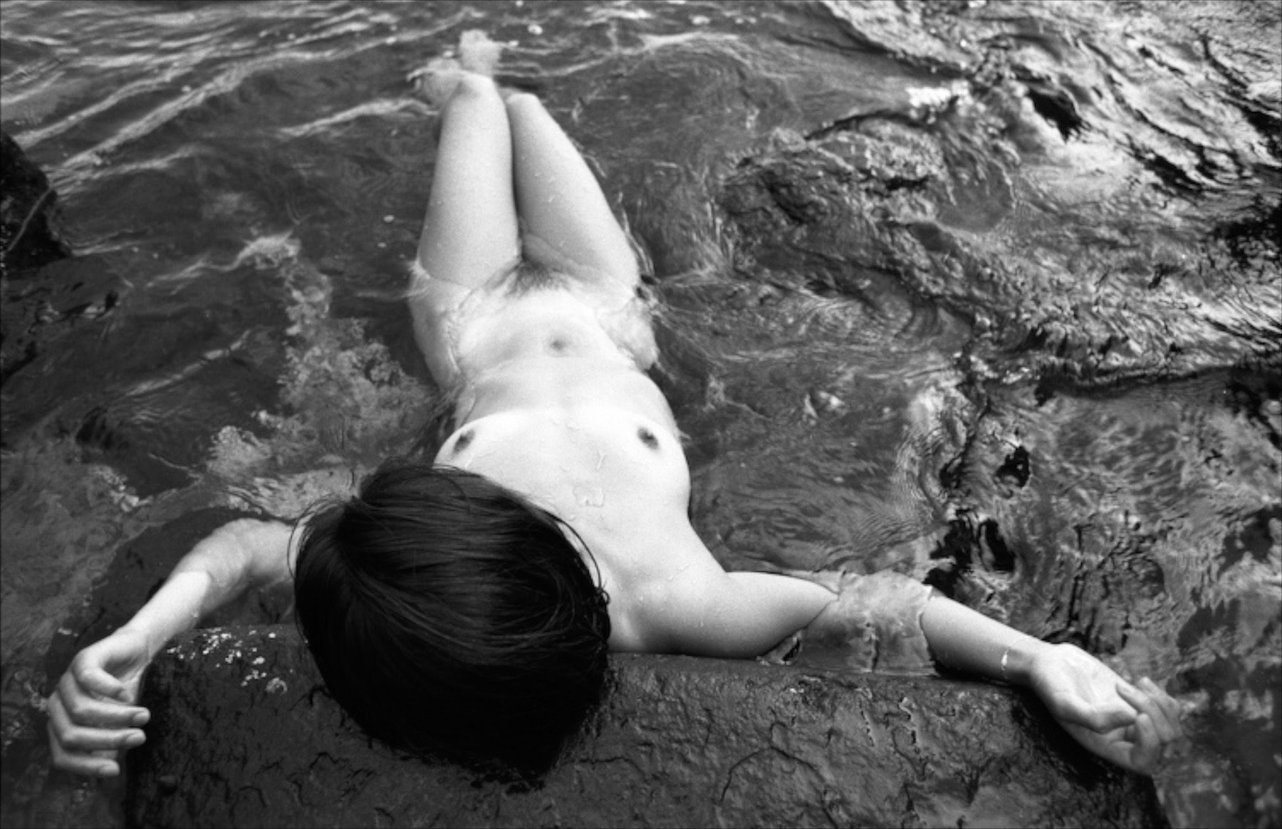 Lying in the water