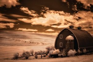 Barn with truck