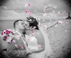 Beach Wedding Kiss