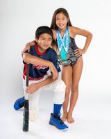 Brother and Sister sports portrait