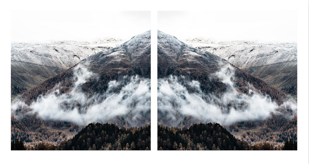 Pigment Print on Fine Art Paper, Max. Size 2 x 100 cm x 100 cm Engadin: First Snow
