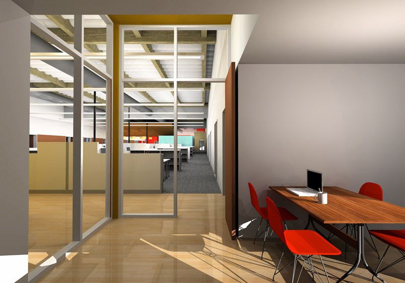 Typical break room located in all buildings at each end of the floor plan. 1Park_West_Light_Industrial_Office_Park_6