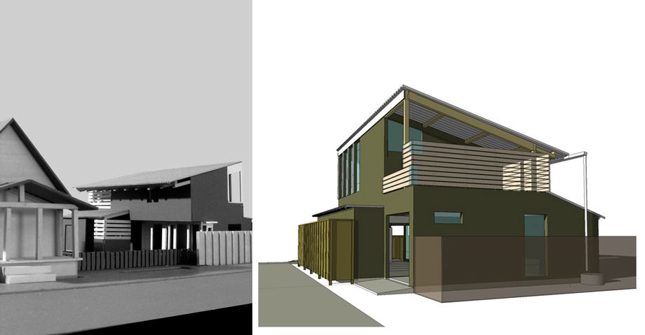 Models as viewed from the street and alley. 1Frakes_Garden_Cottage_7