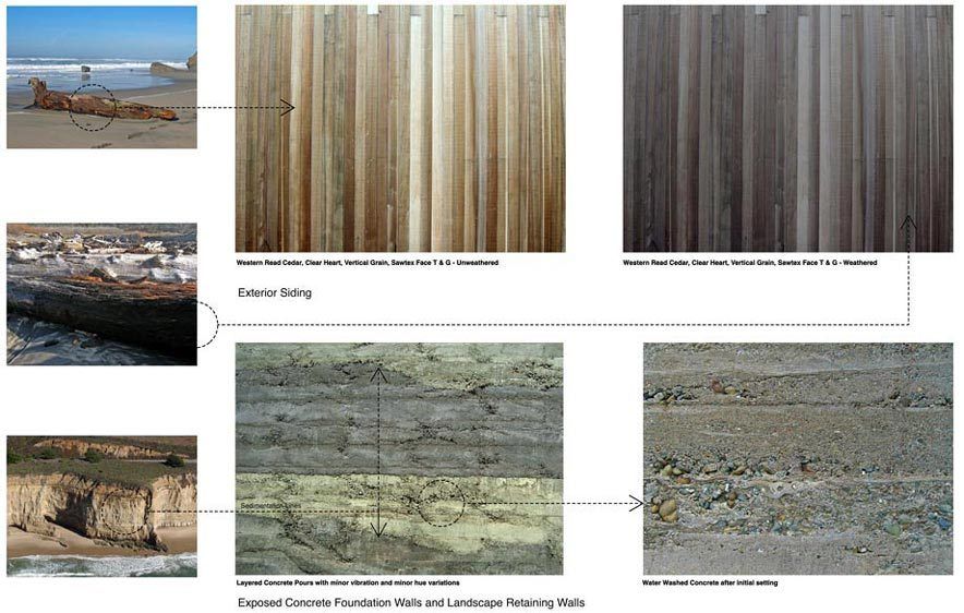 The building materials are selected to match to, and fit within the natural coastal landscape. 1Twin_Reflections_Coastal_Retreat_9