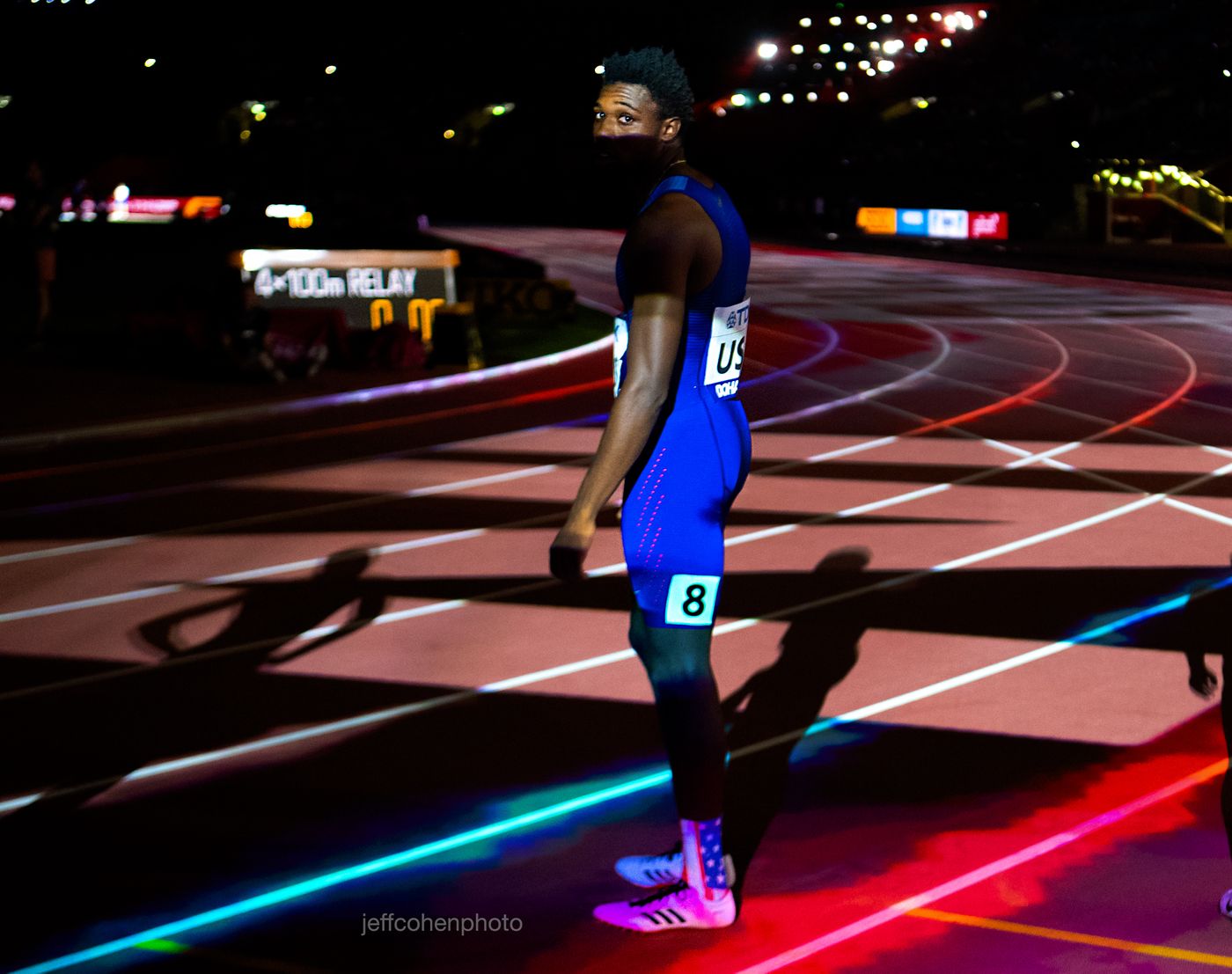 Noah Lyles, team USA 4x100 meter relay, 2019 iaaf world athletics championships doha, qatar