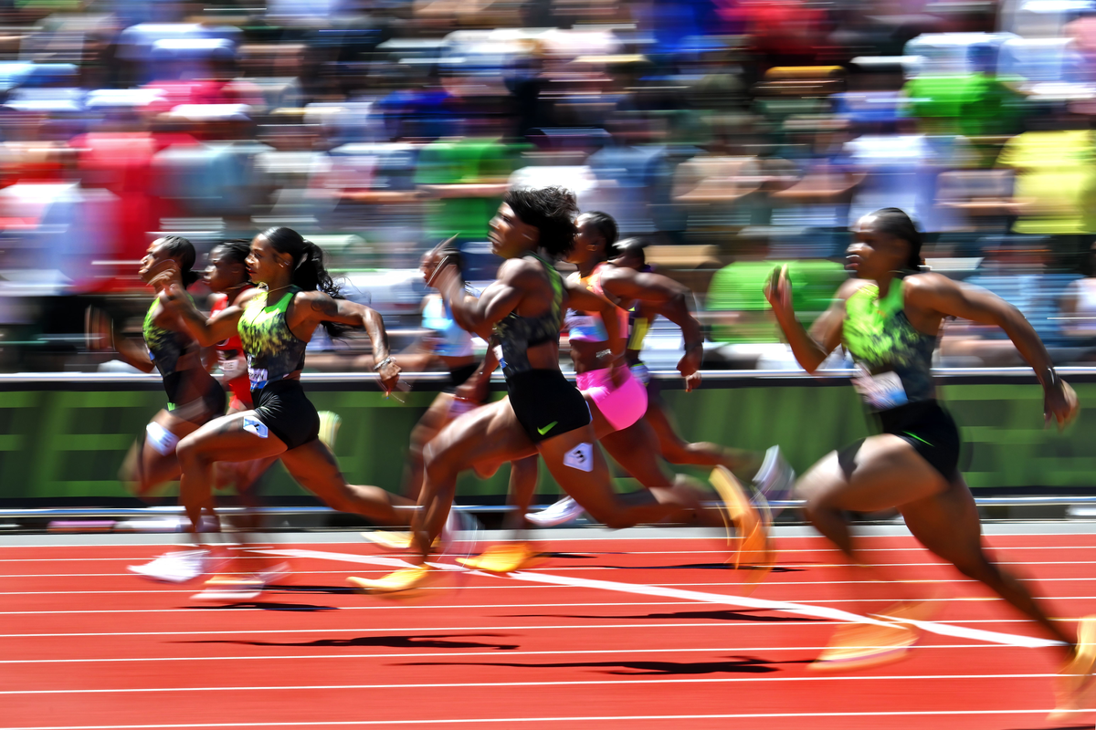 Melissa jefferson wooden 100 meters win 2026 Prefontaine classic