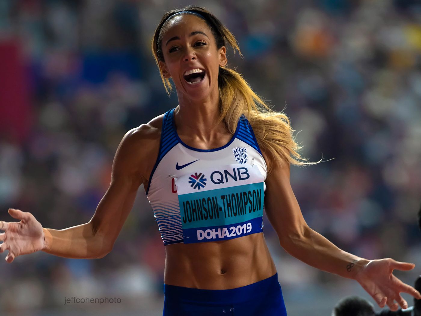 Katarina Johnson thompson, heptathlon. 2019 iaaf world athletics championships doha,qatar