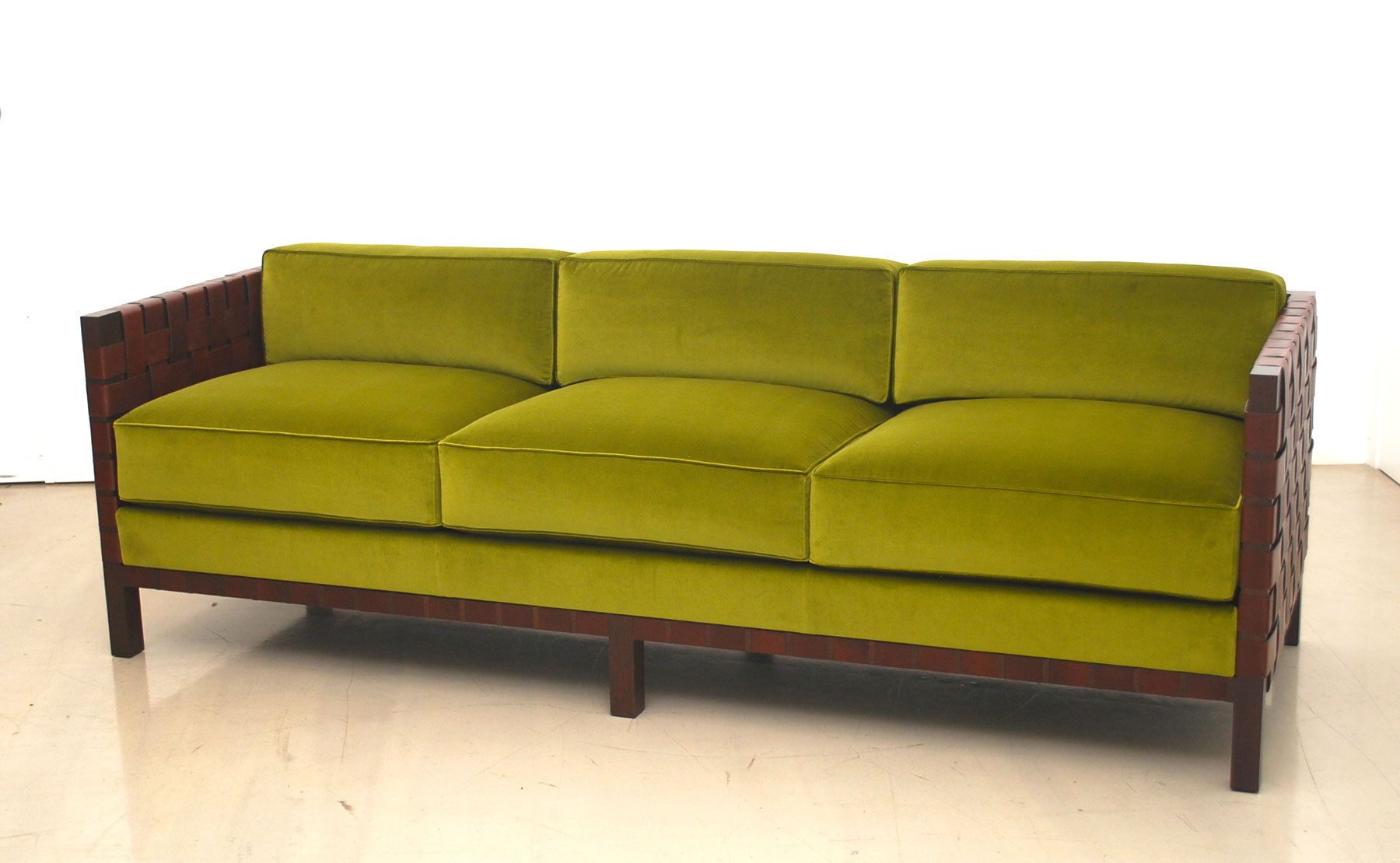 Custom Woven leather sofa