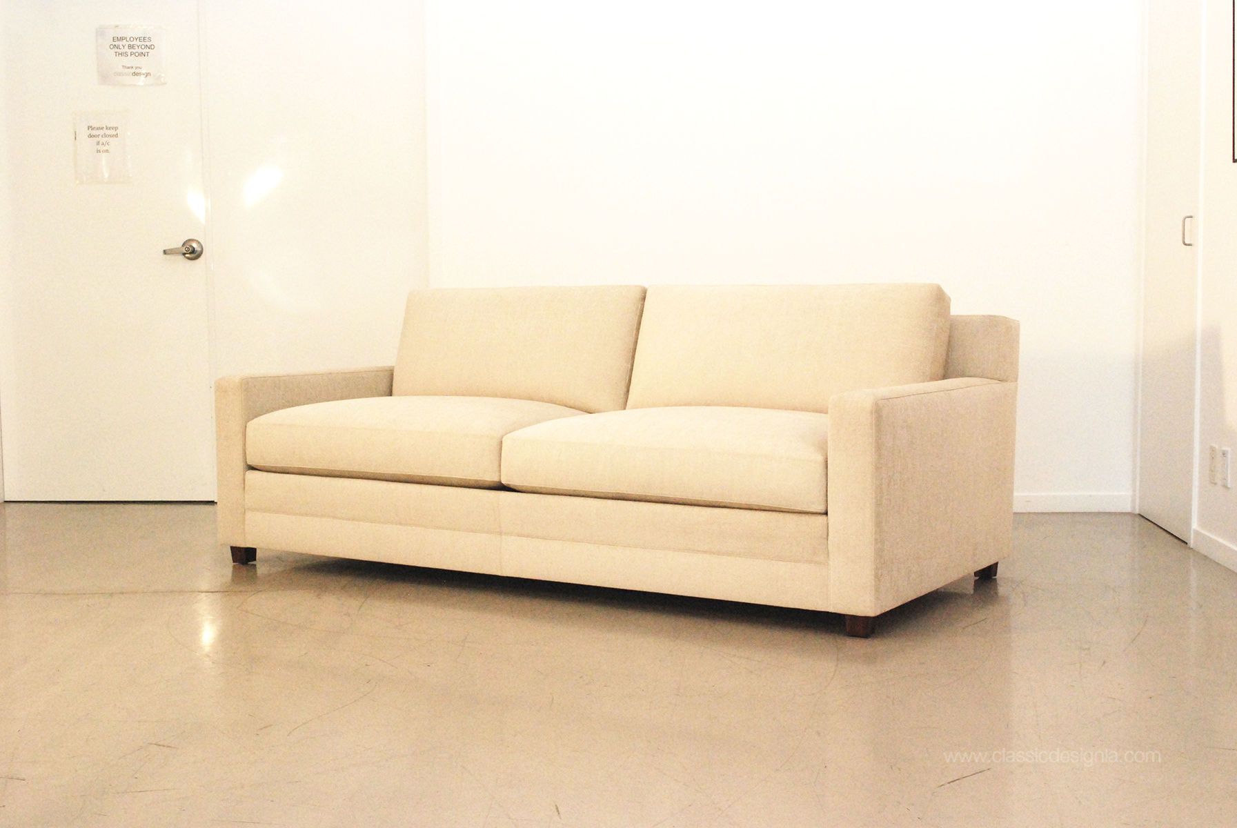 Custom Ivory Love Seat