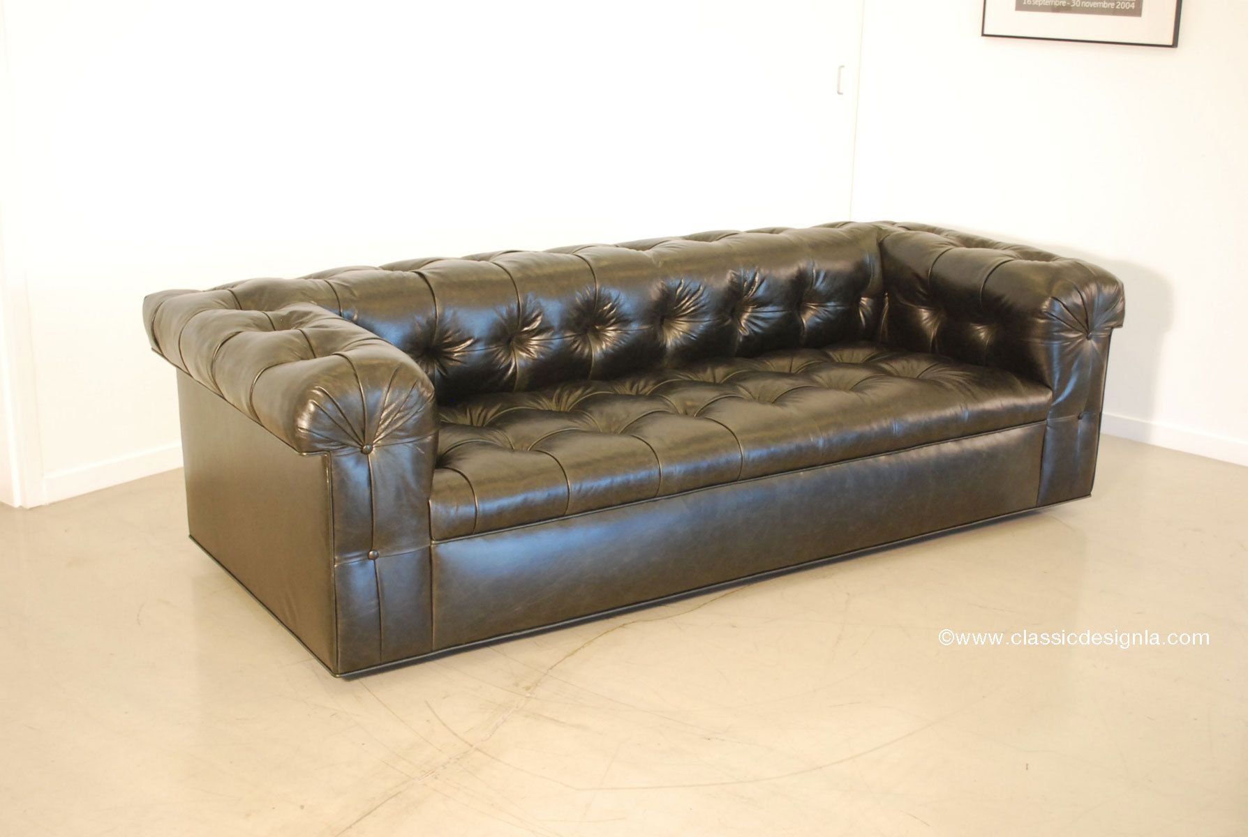 Custom Leather Chesterfield style sofa