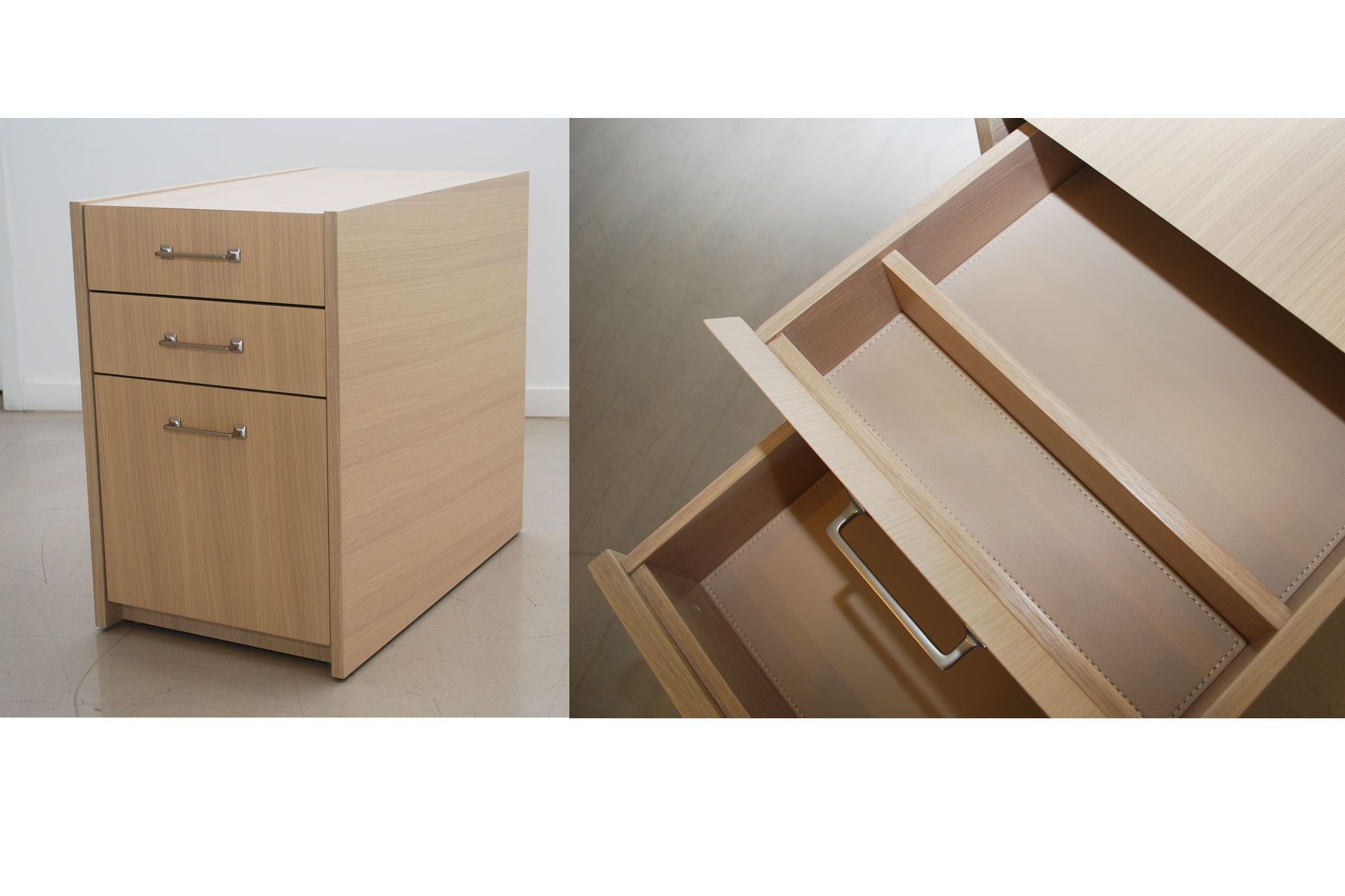 Custom wood desk trolley