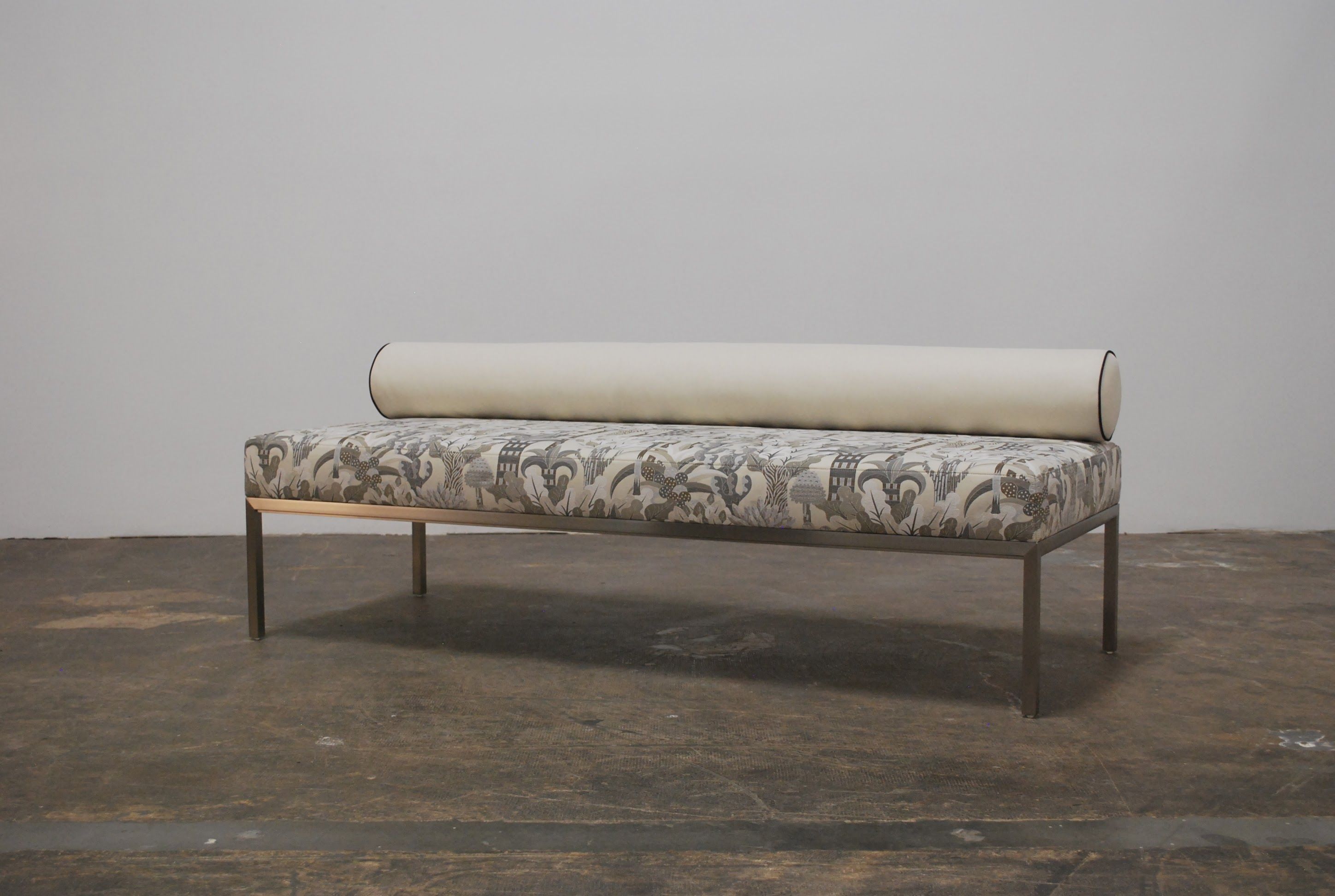 Metal Frame Bench with Bolster