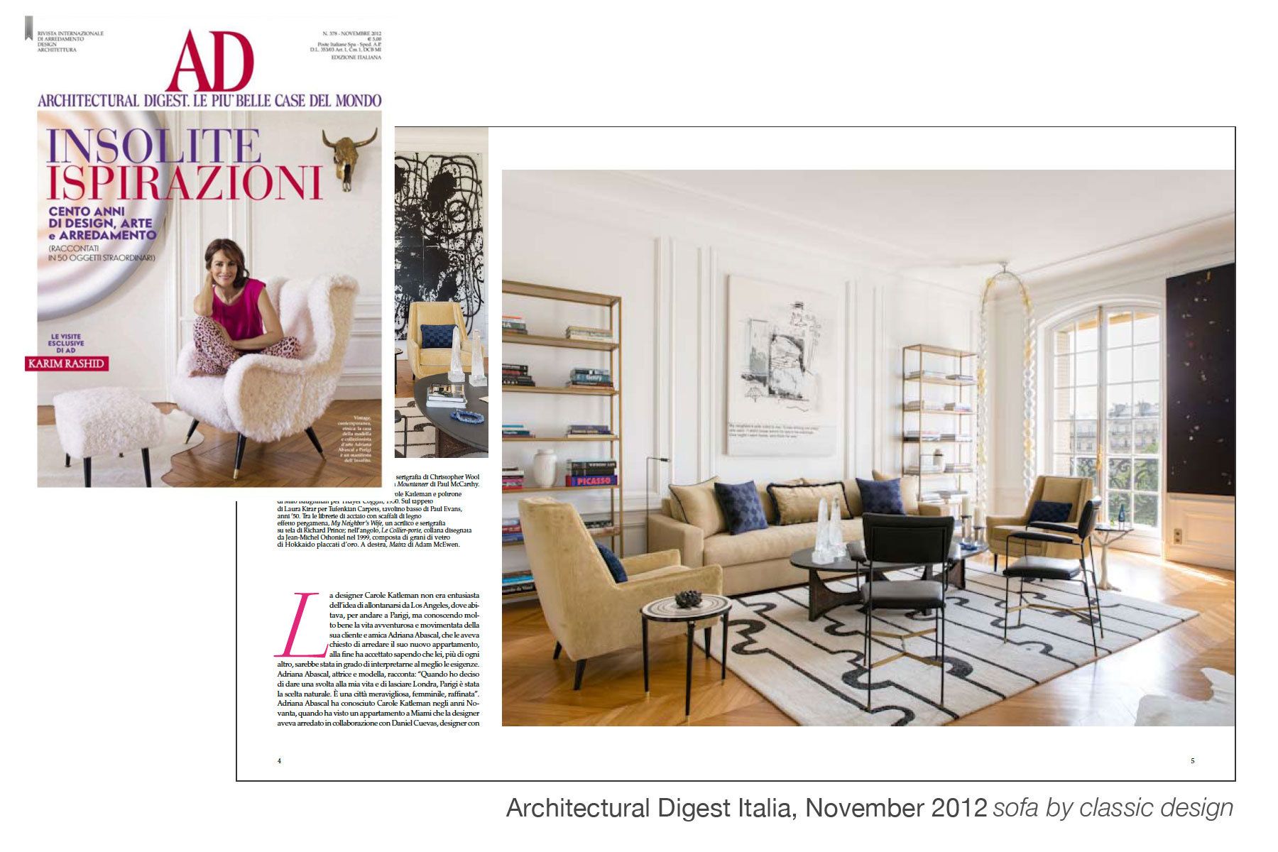 Architectural Digest Italia, November 2012