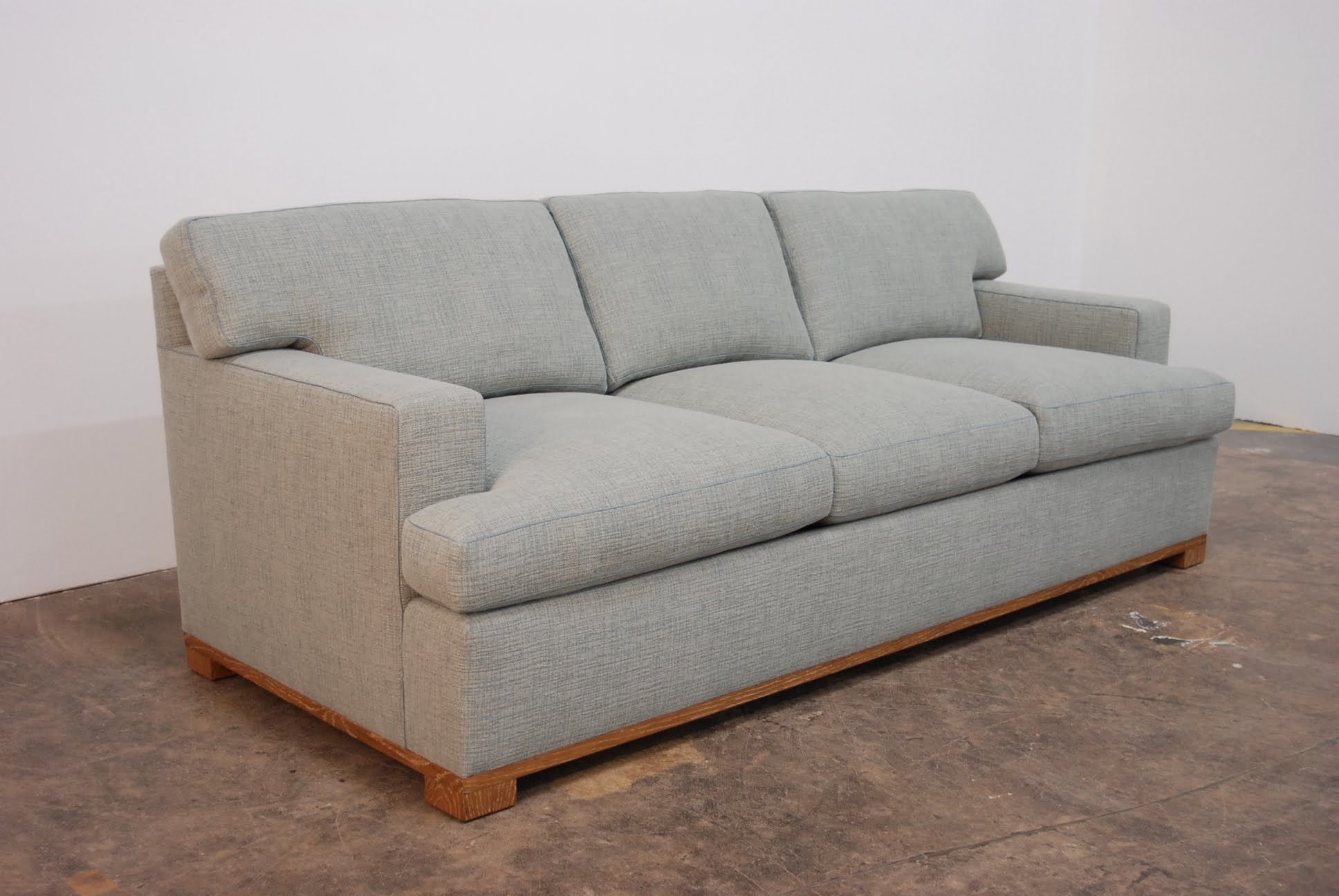 JMF Style Sofa with Wood Base