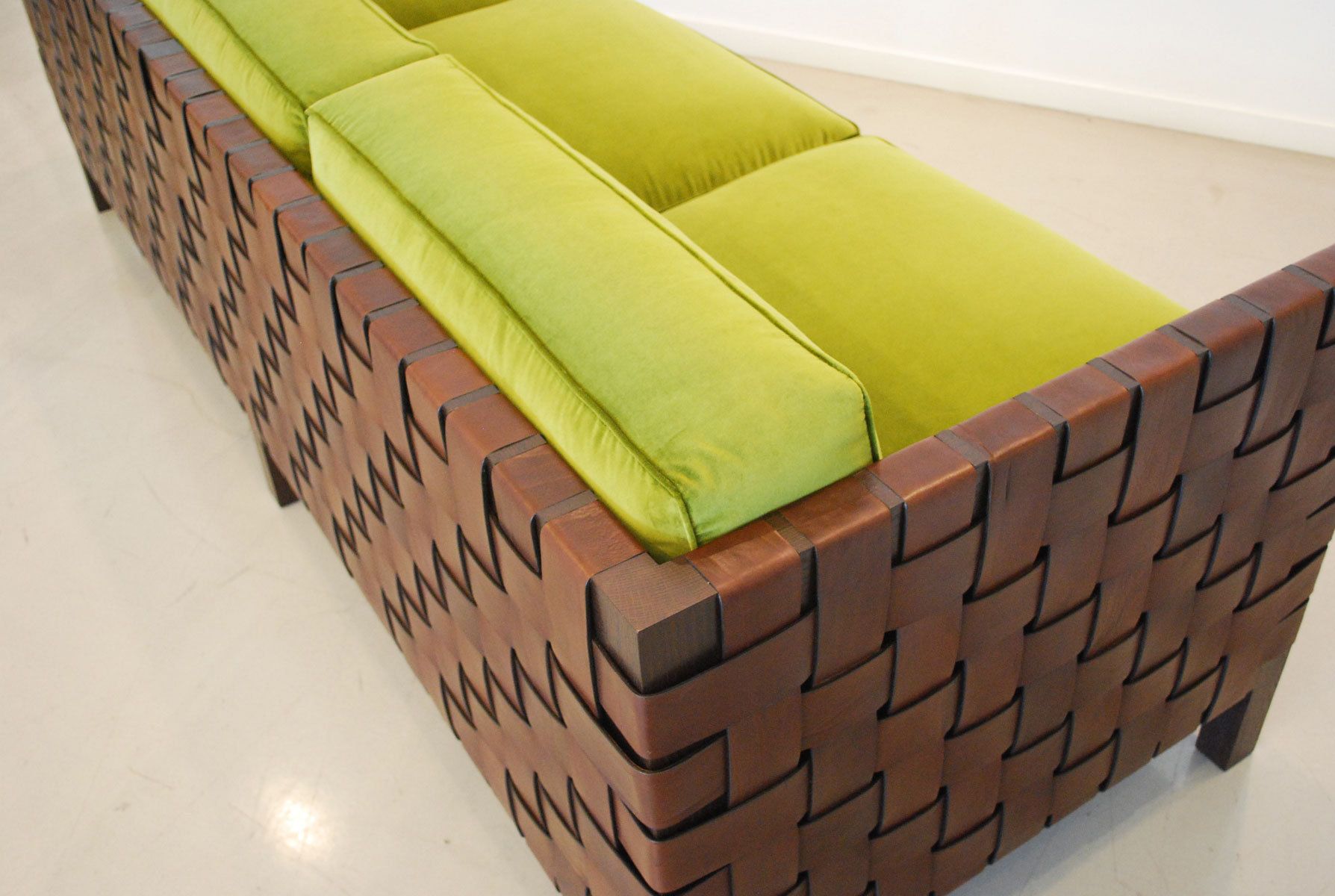 Custom Woven Leather Sofa