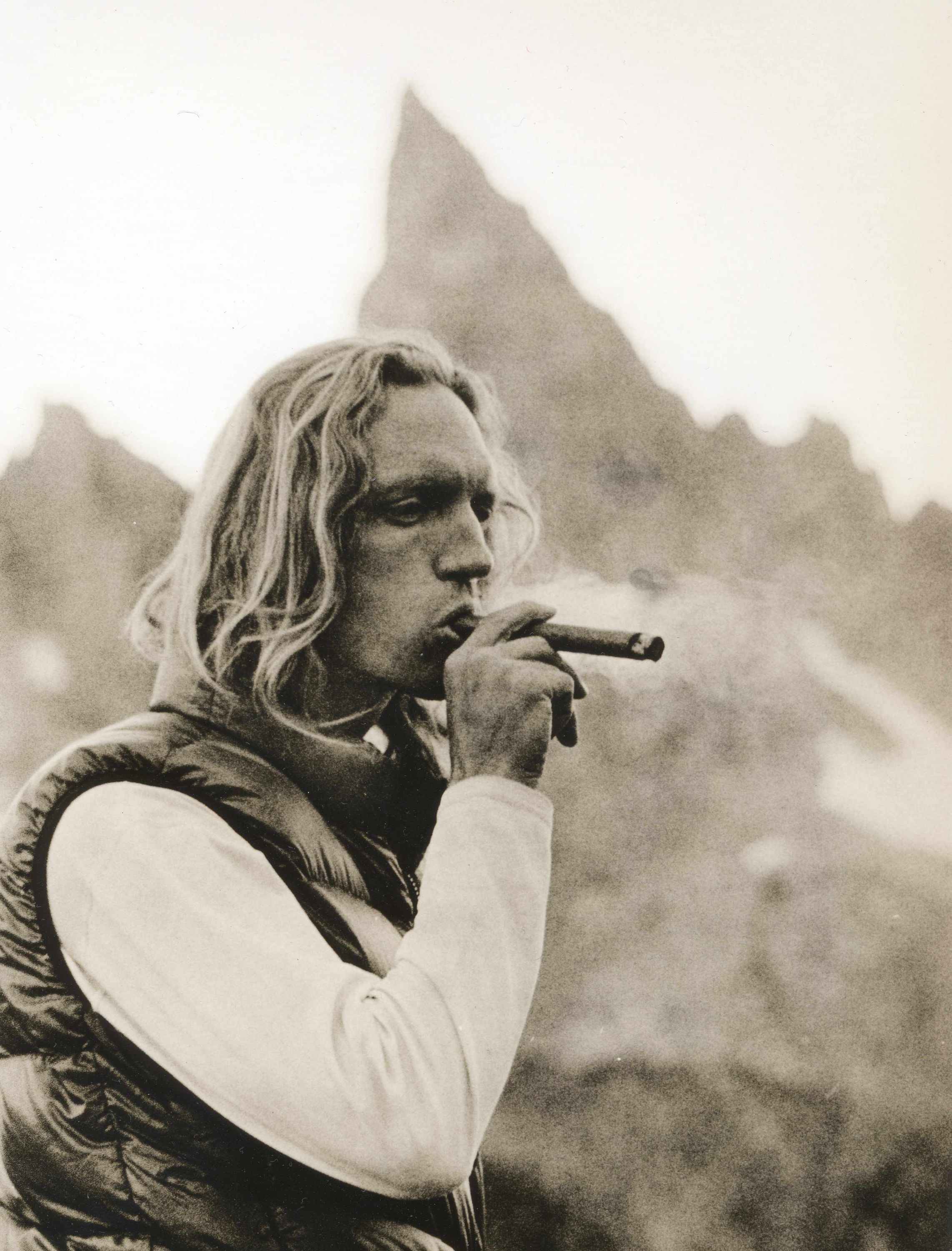 Climber at Minarets Basecamp - California