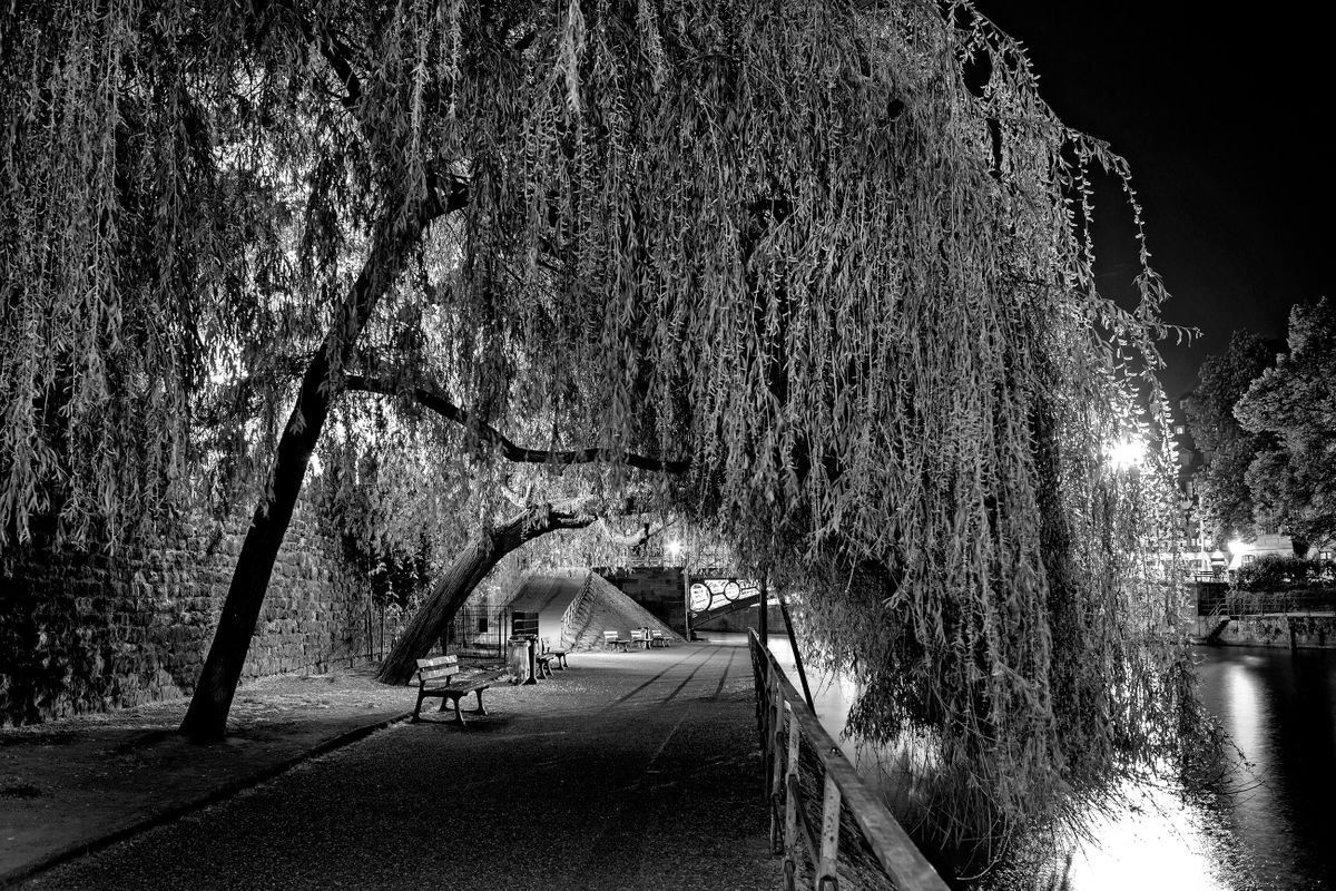 Ill River. Strasbourg, France