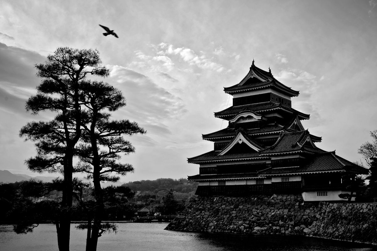 Matsumoto-jo or Crow Castle. Matsumoto, Nagano, Japan