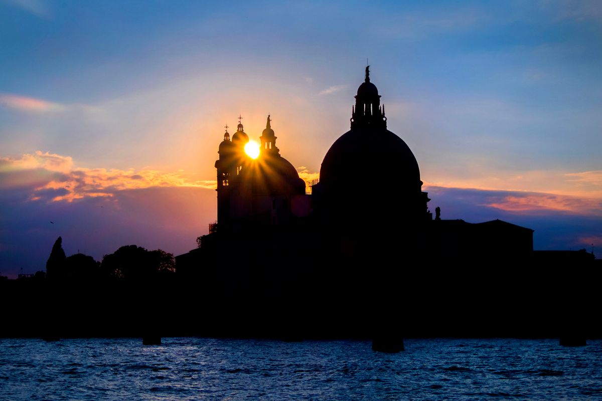 Sunset, Basilica di Santa Maria della Salute. Venice, Italy