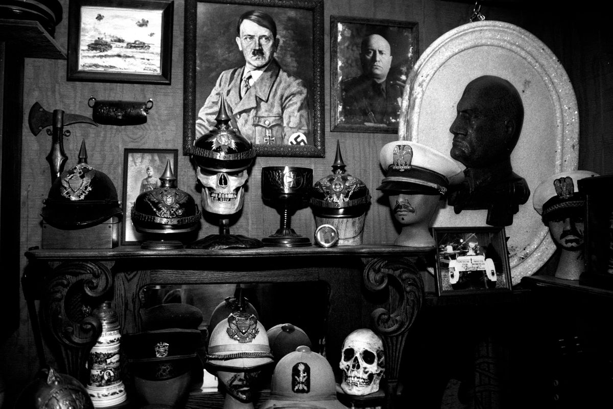 Collection of Nazi memorabilia.  Maine 2002