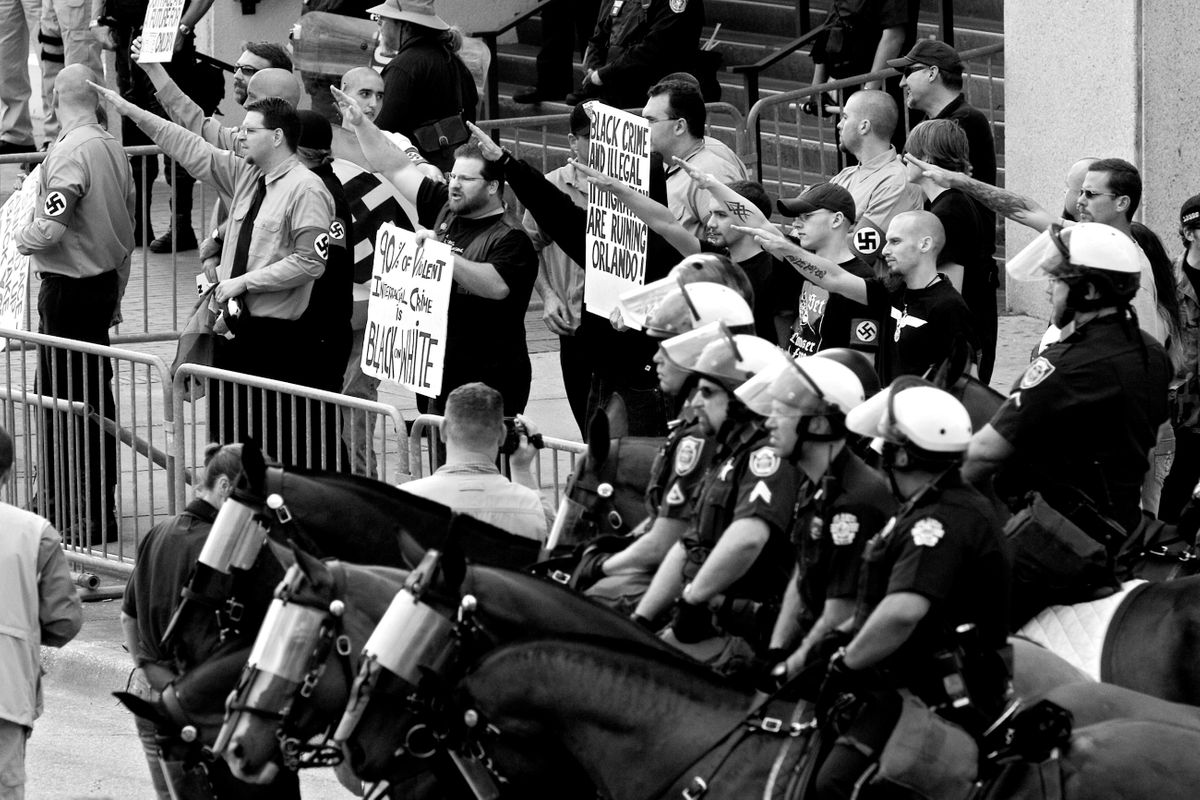 National Socialist Movement march. Orlando, Florida 2006