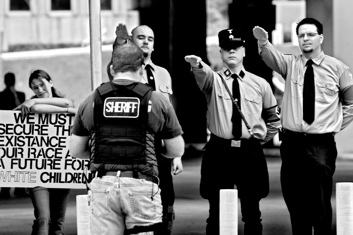 National Socialist Movement march. Orlando, Florida 2006