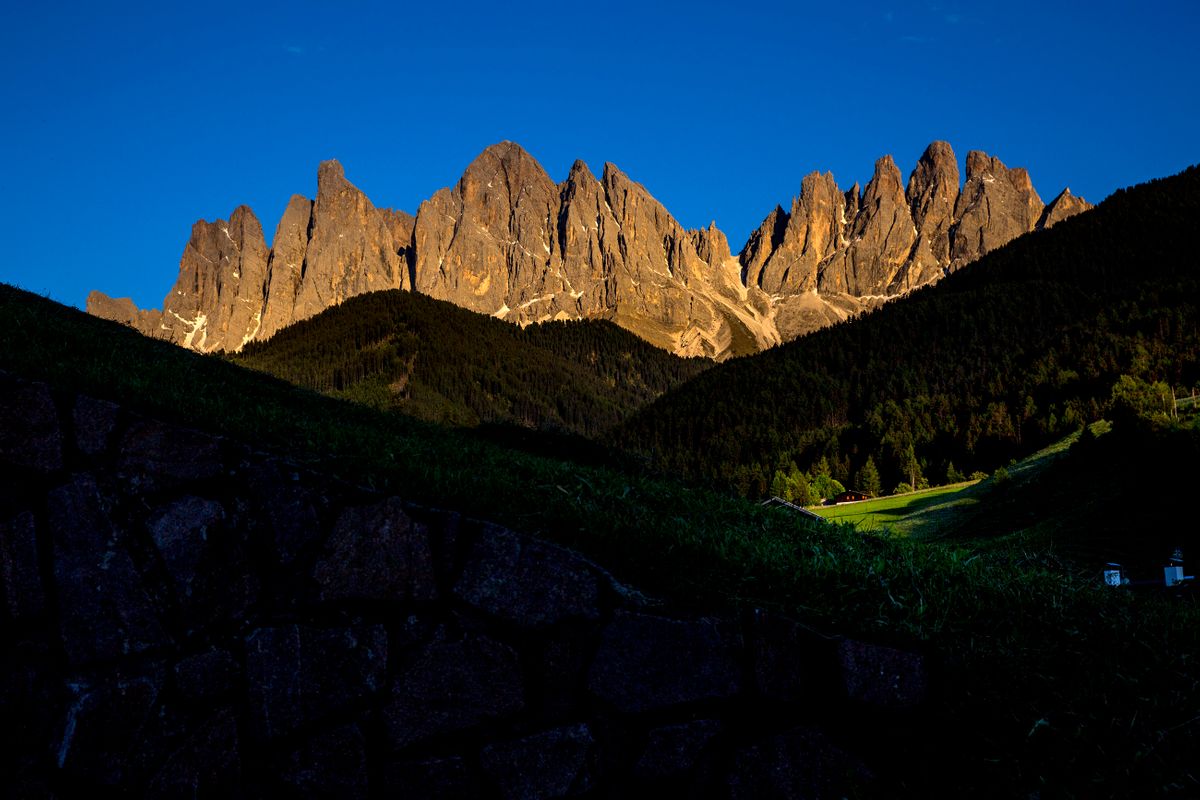 Odle/Geisler Range, Dolomite Mountains. Val Di Funes, Italy