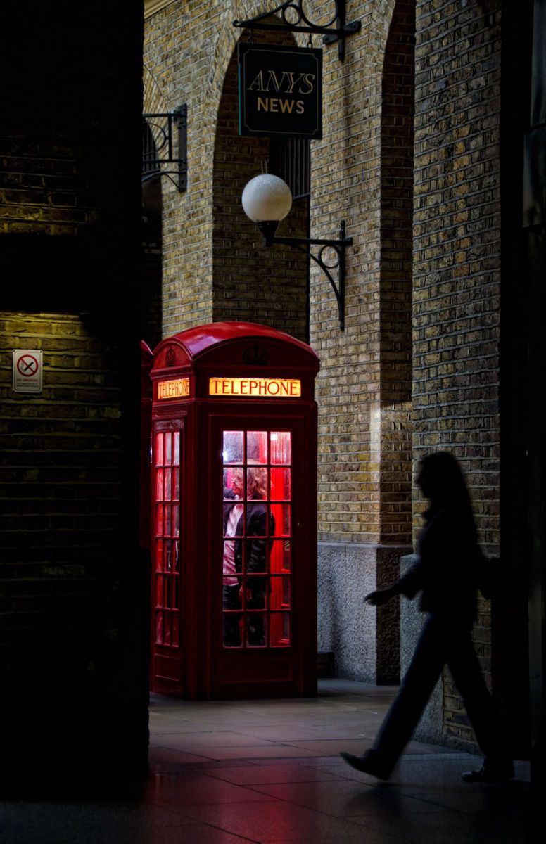 London Phone Booth at night
