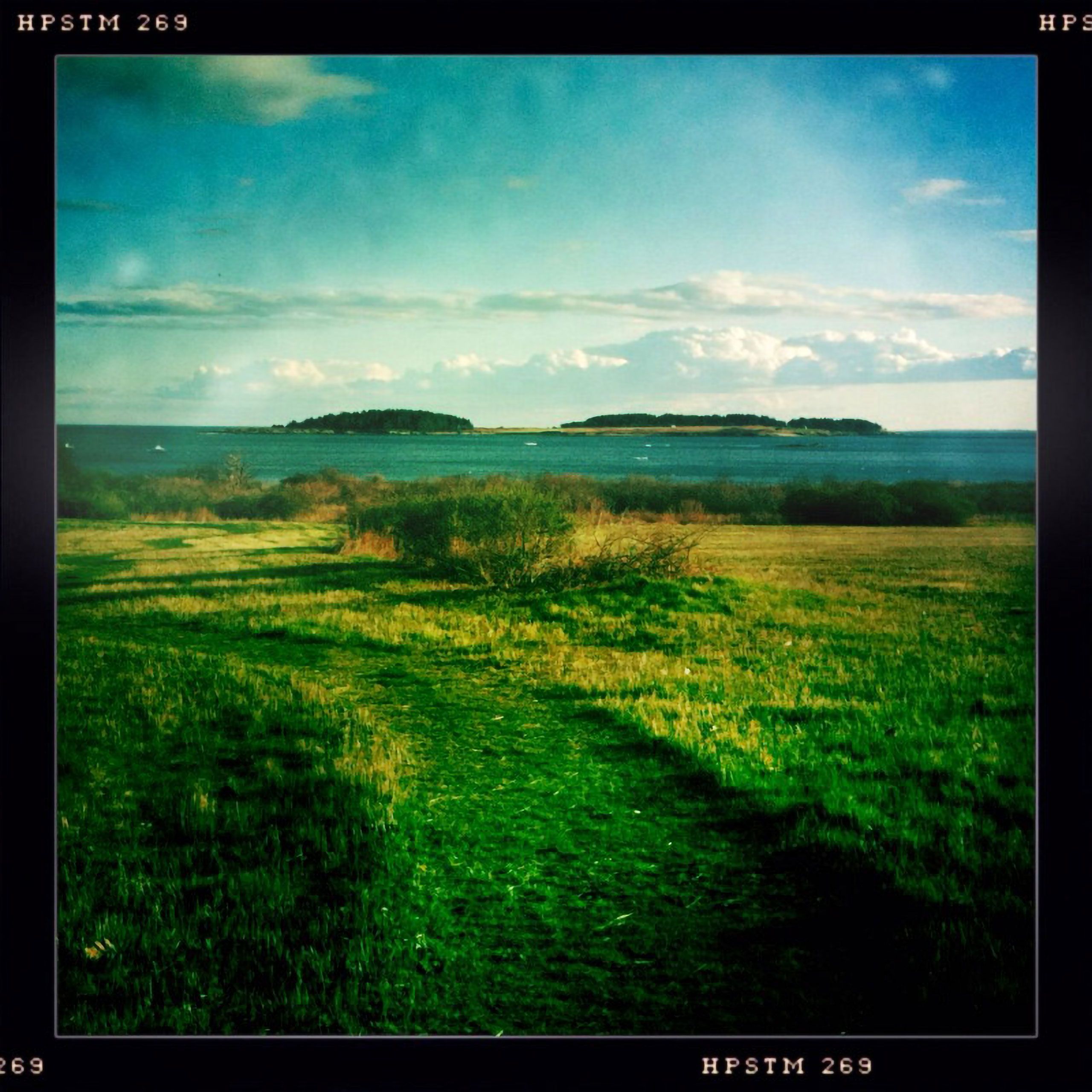 clouds at Crescent beach sate park cape Elizabeth Maine  view of Richmond Island
