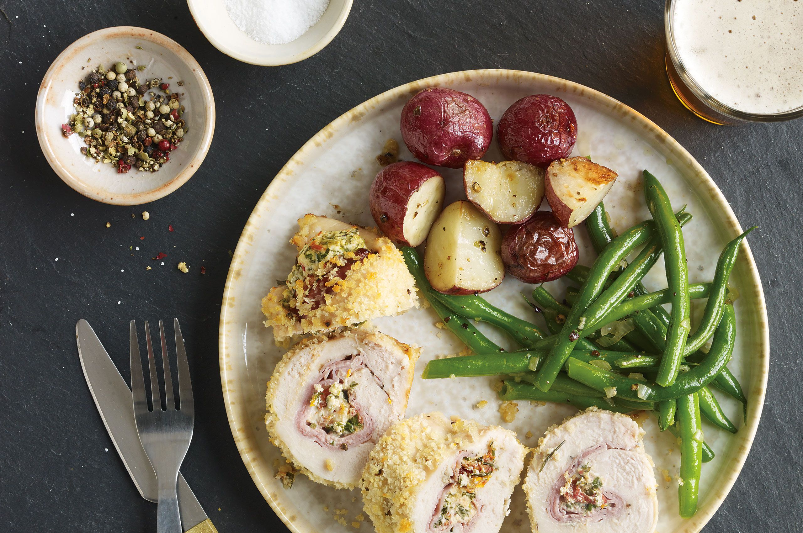 Stuffed chicken How to do cook it your self Studio commercial food photography photoshoot for Hannaford Bro Co