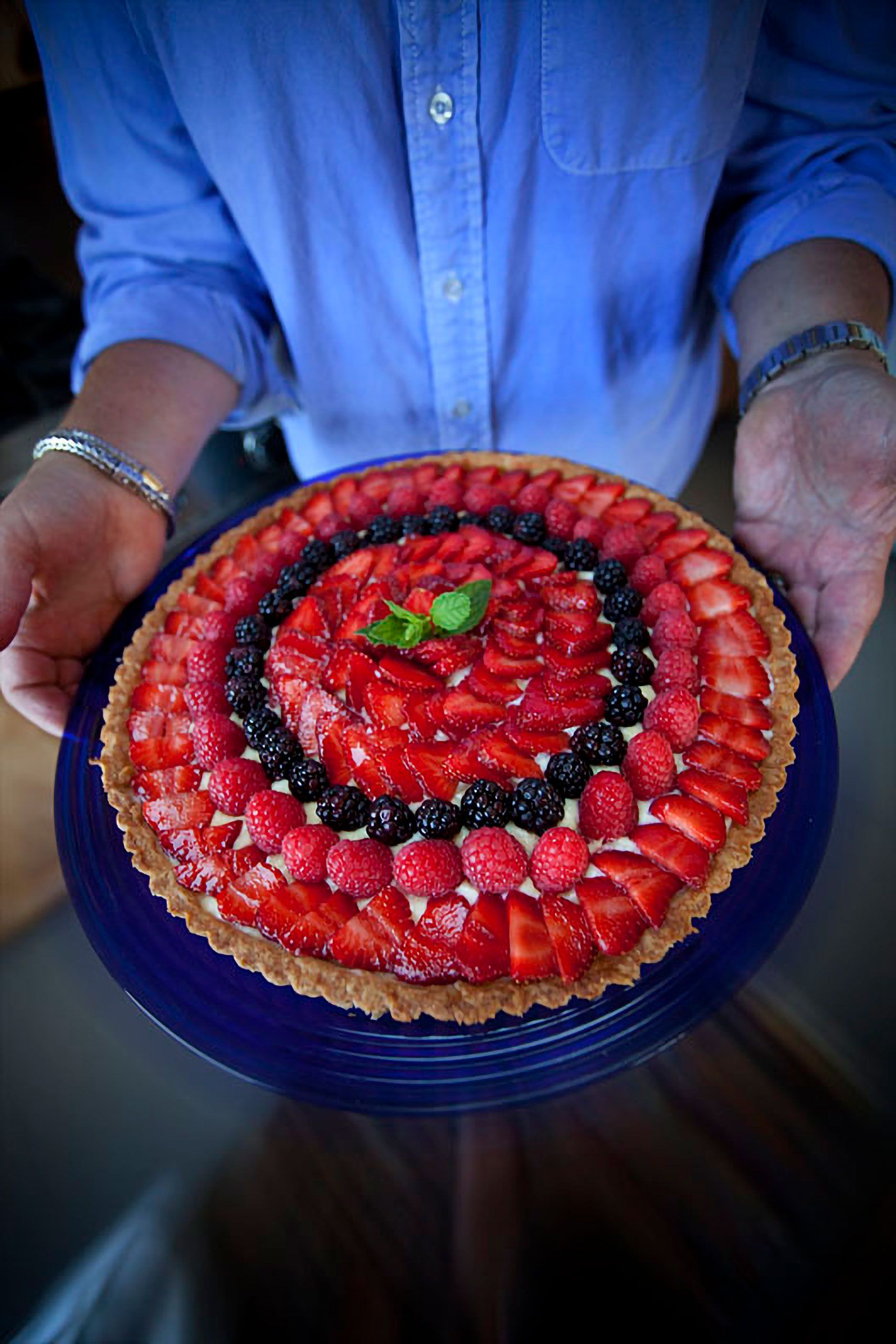 Home made tart strawberry blueberry Magdalen Islands Îles de la Madeleine Harve Aubert Quebec Canada  fraise myrtille