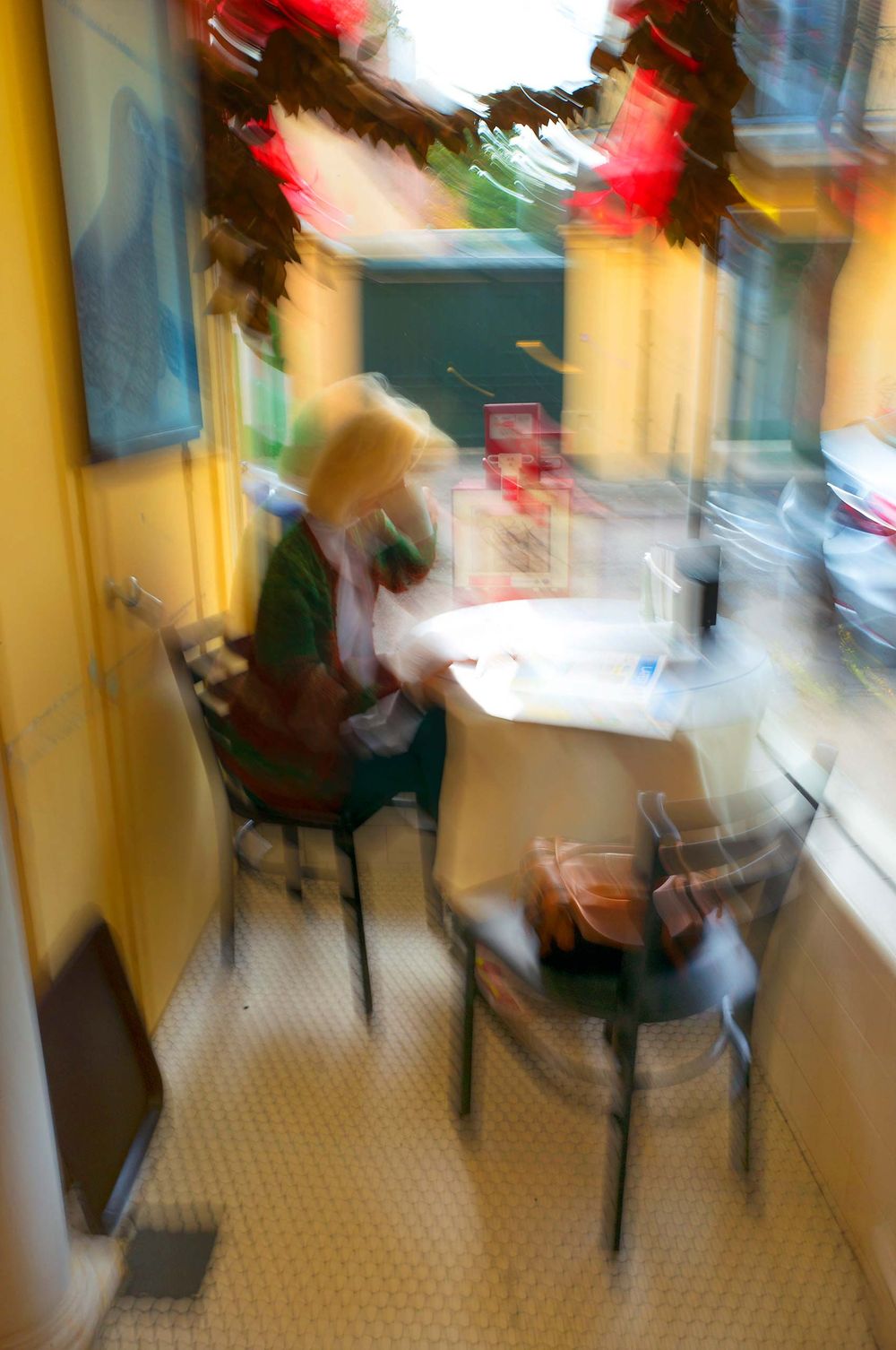 woman having a coffee in new olrenas the jitters 