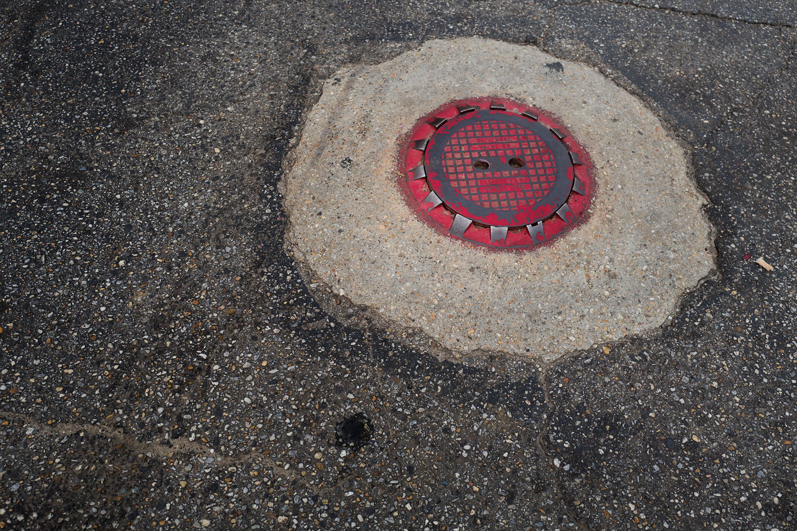 full hole for gas at gas station 