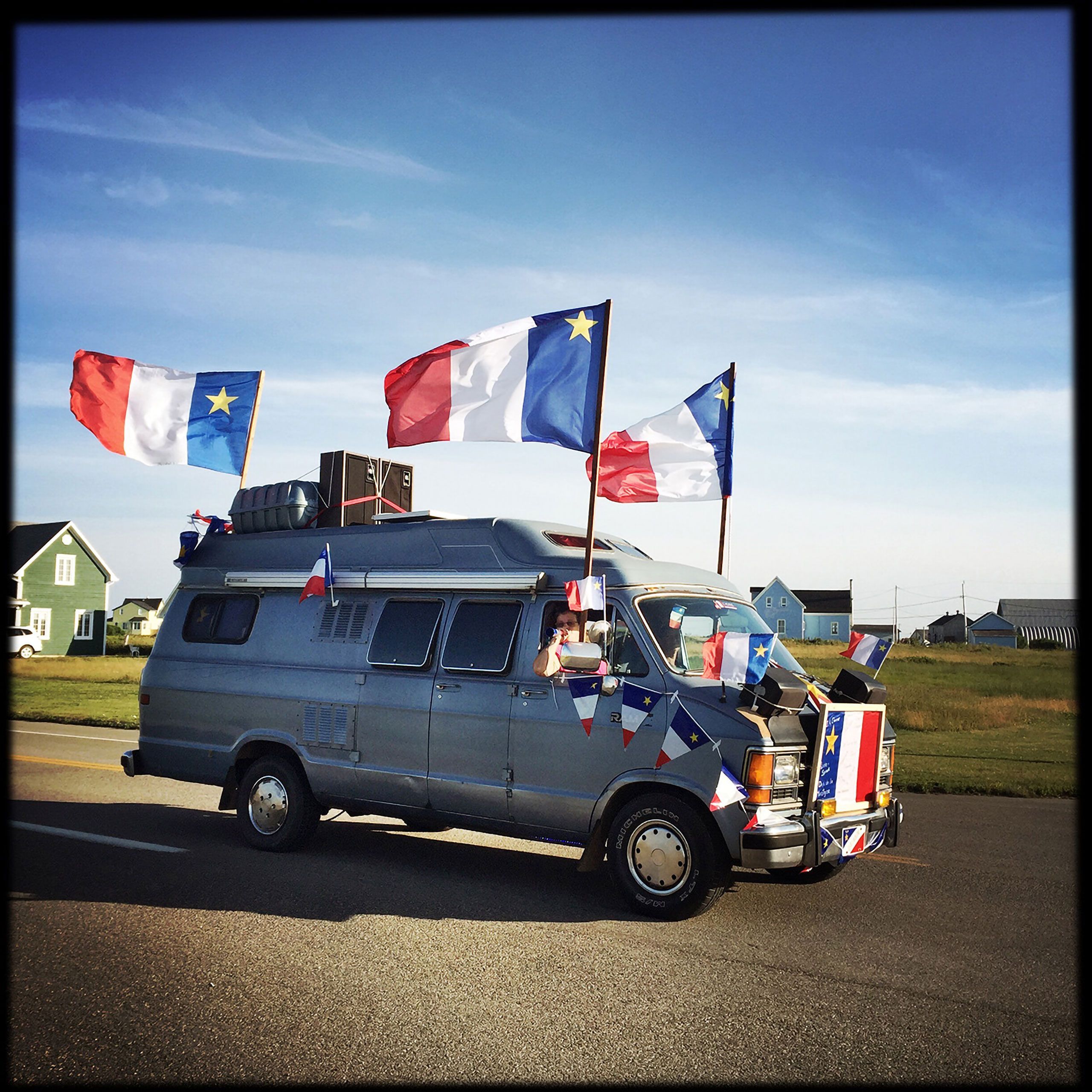 acadia day parade Magdalen Islands Îles de la Madeleine Quebec Canada  Harve Aubert