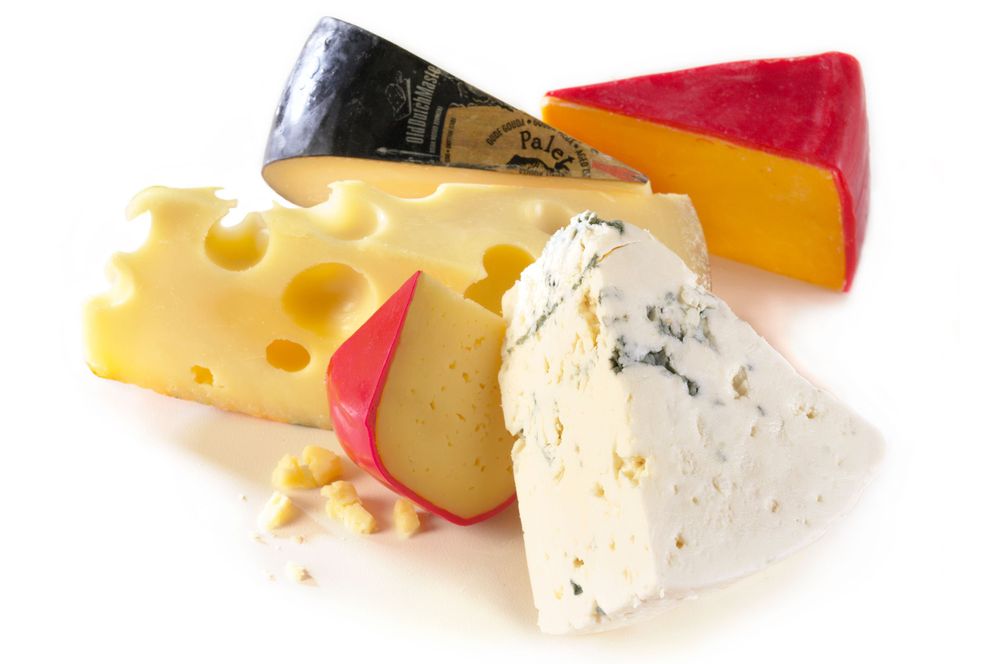 Five kinds of cheese studio  adverting photography 