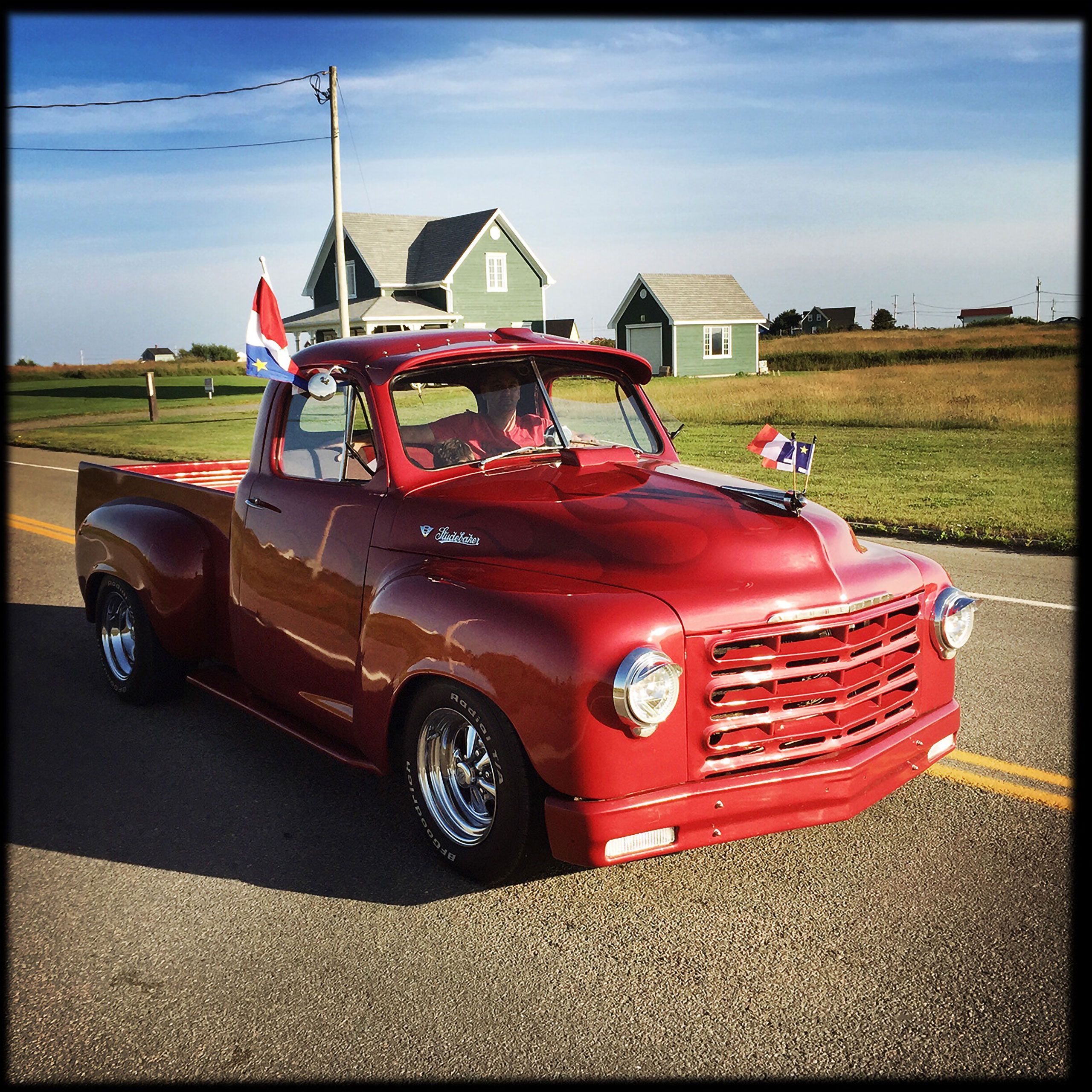 classic old truck acadia day parade Magdalen Islands Îles de la Madeleine Quebec Canada  Harve Aubert