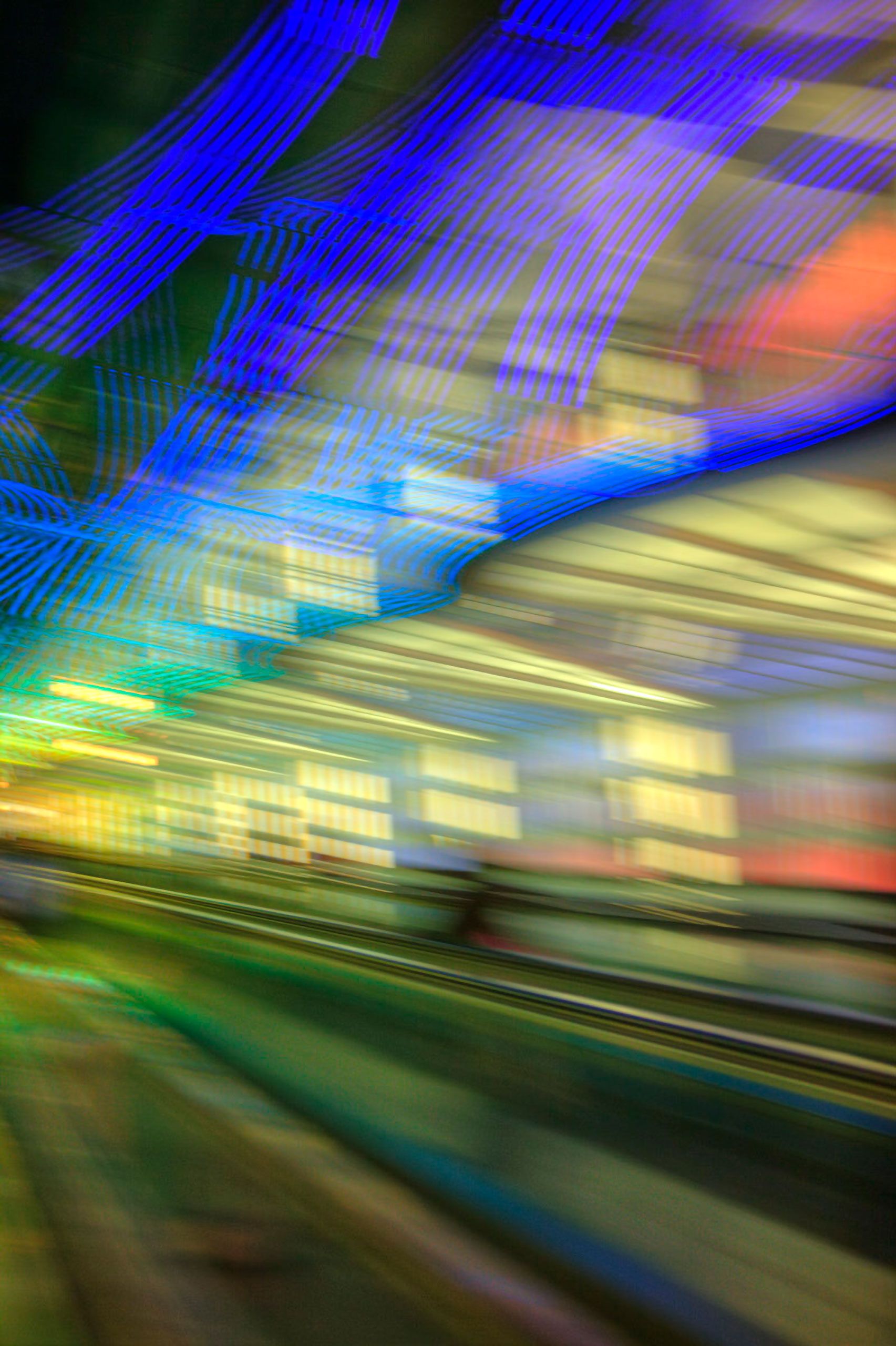 o'hare airport underground walkway ohare neon sculpture artist Michael Hayden of California