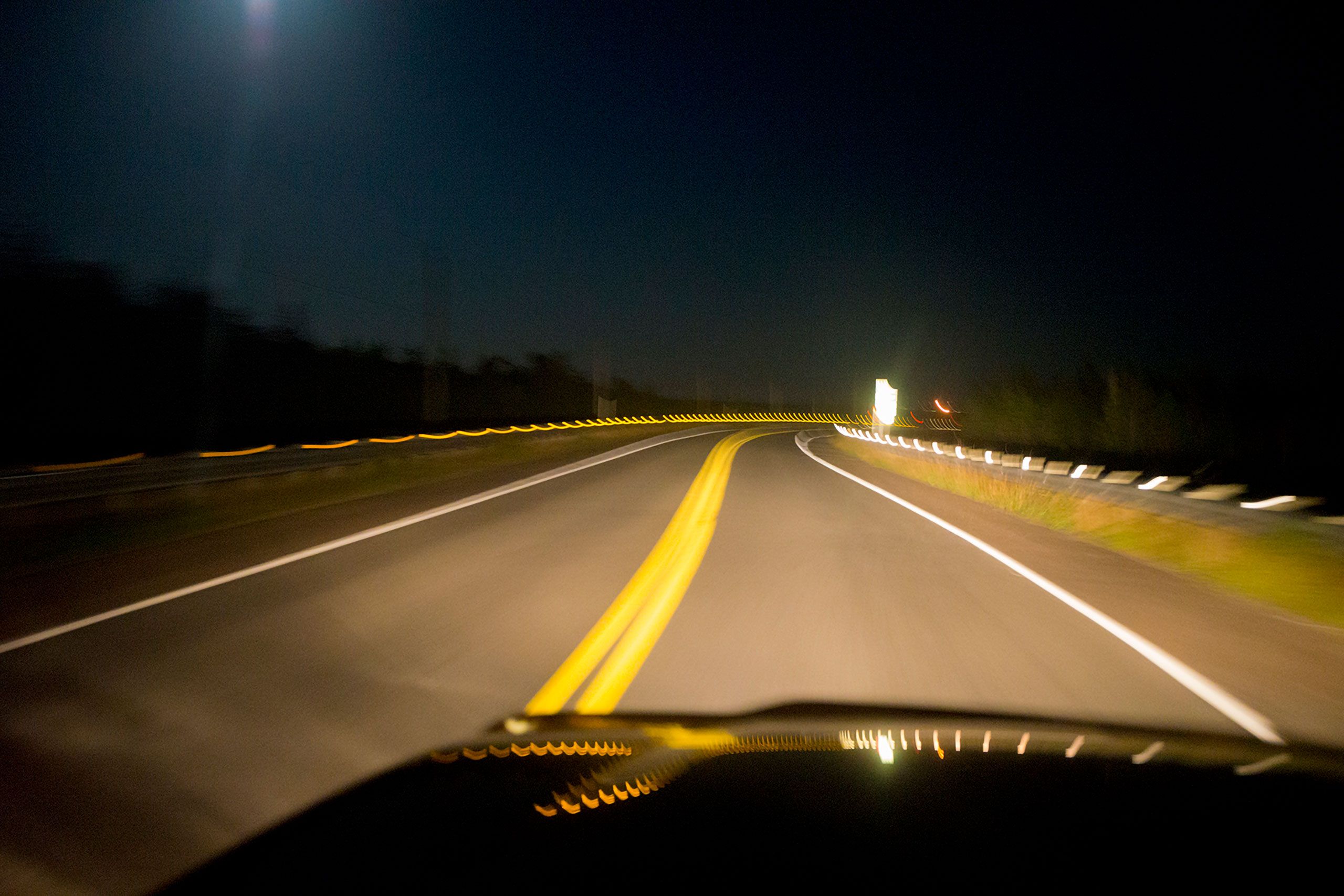  Magdalen Islands Îles de la Madeleine Quebec Canada  causeway at night