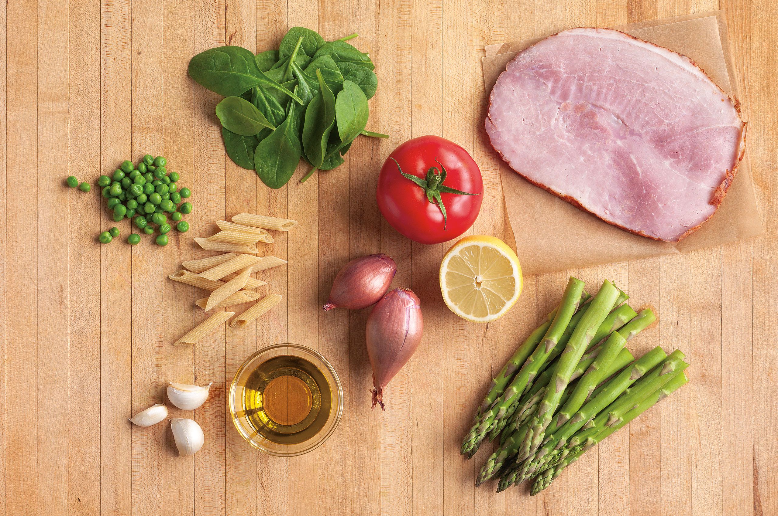 Penne pasta  meal ingredients  How to do cook it your self Studio commercial food photography photoshoot for Hannaford Bro Co