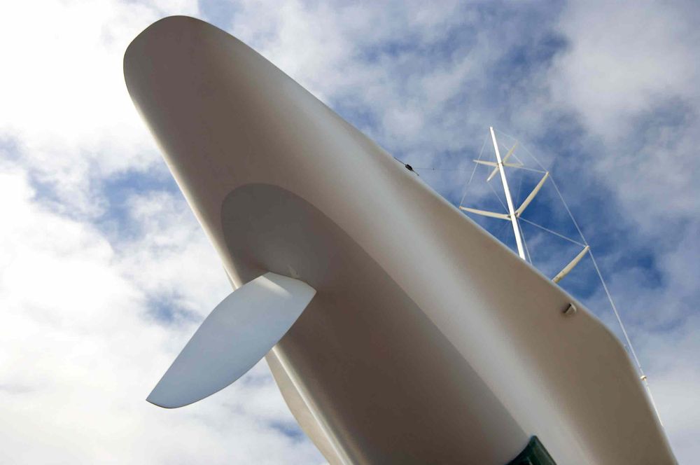 auckland new zealand harbor retired america cup  on display