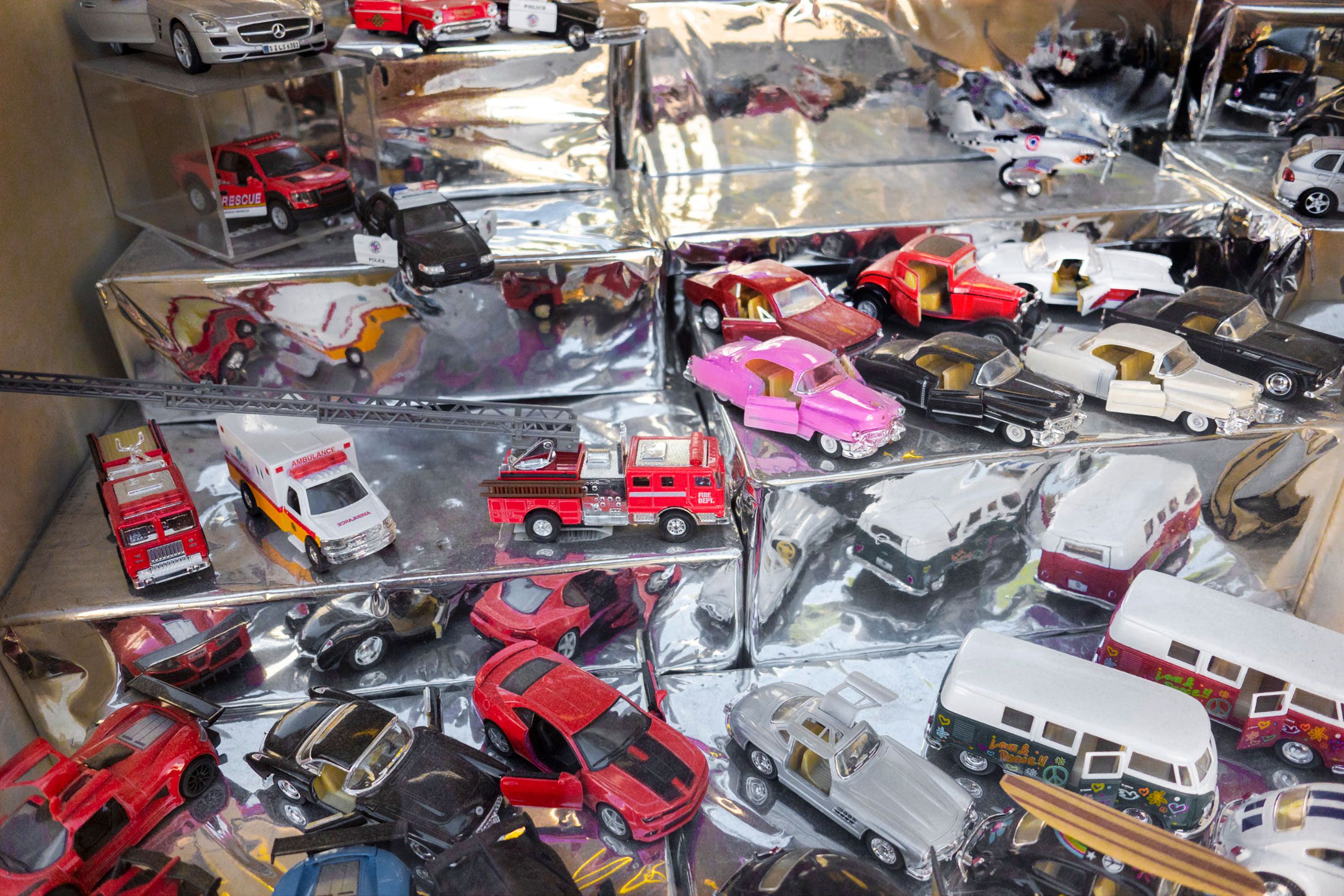 toys Cars and trucks in window display San Francisco 