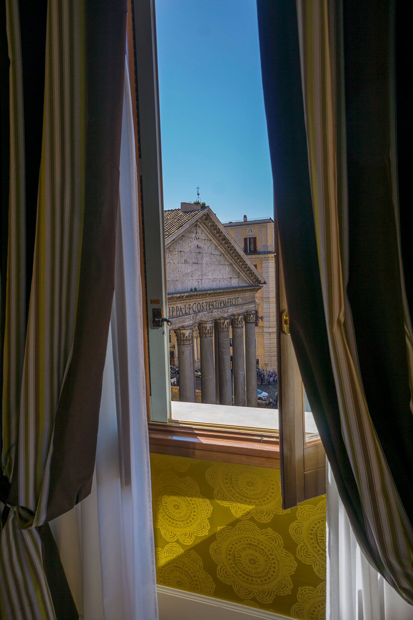   Piazza della Rotonda Pantheon  Rome Italy  out window of abrege de ds sonata