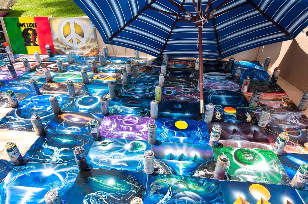 Spray paint art for sale in Venice Beach California