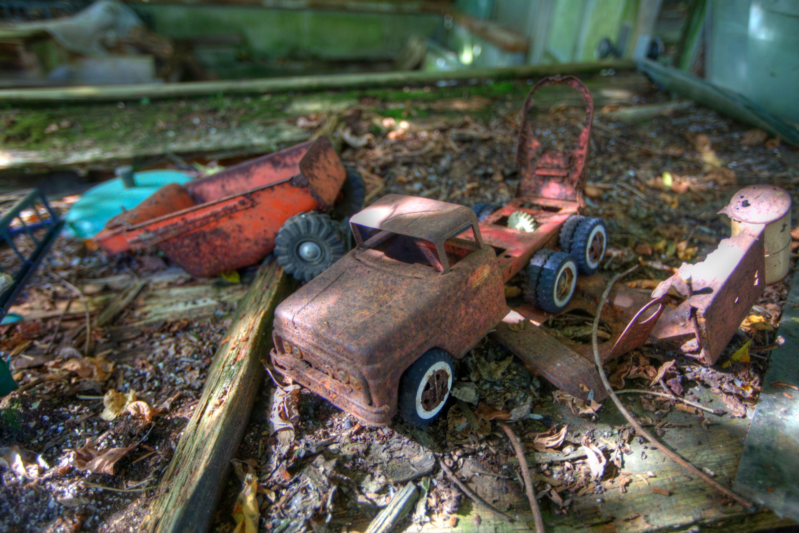 rusty toy truck