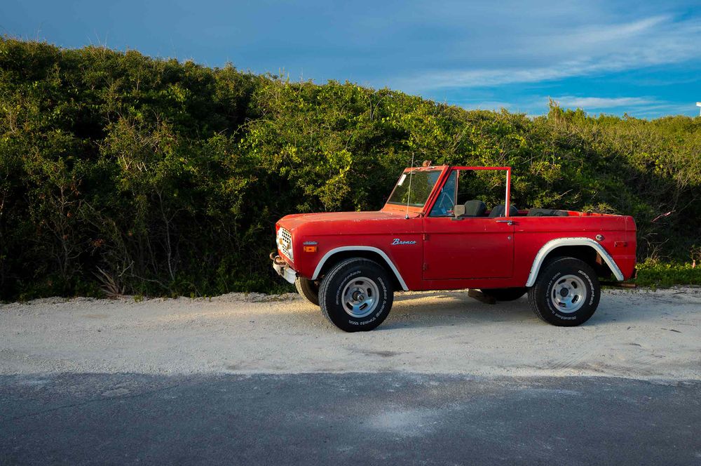 Ford Bronco in Santa Rosa Beach Flordia Blue Mountain Road