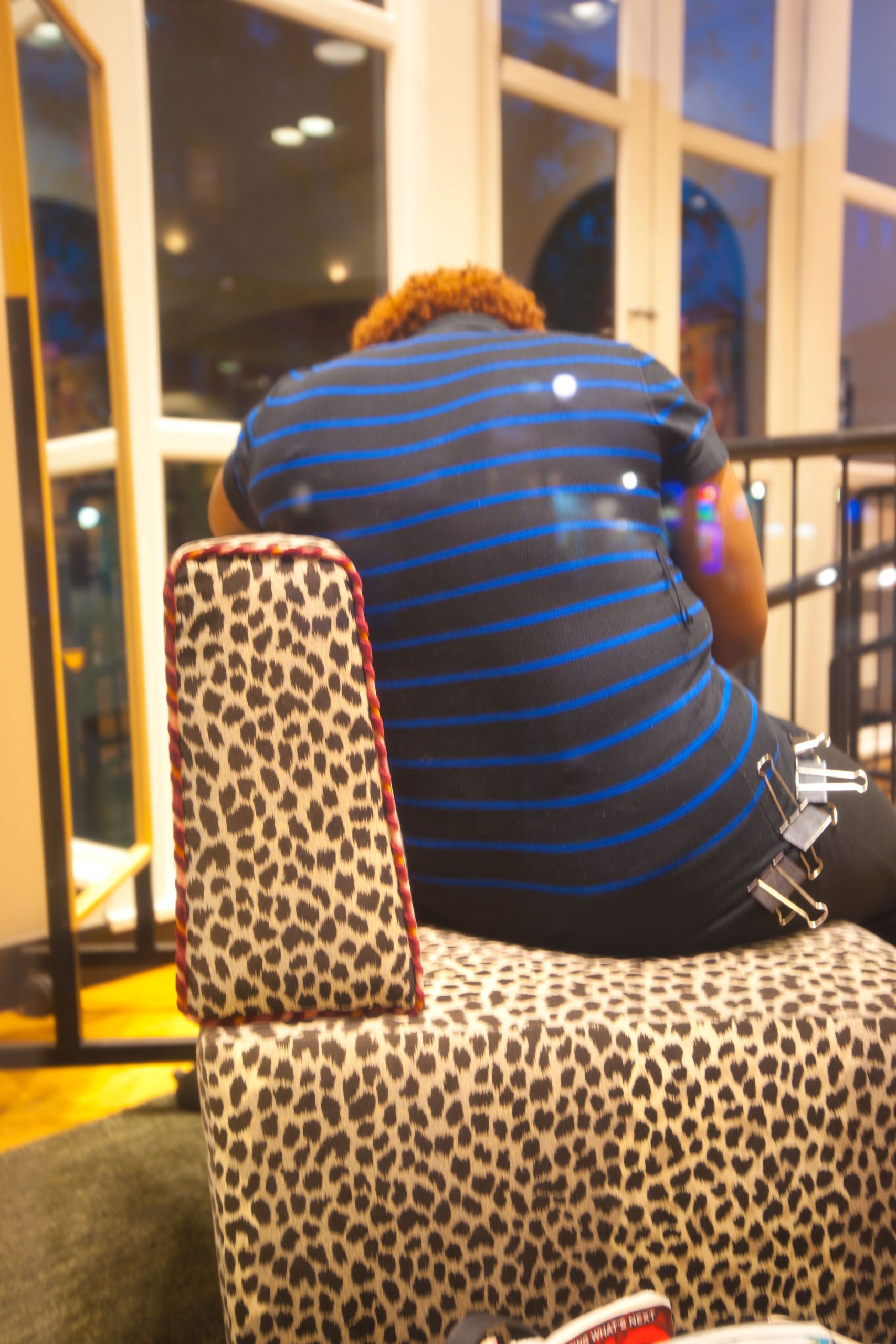 Time out in New Orleans Louisiana leopard skin couch