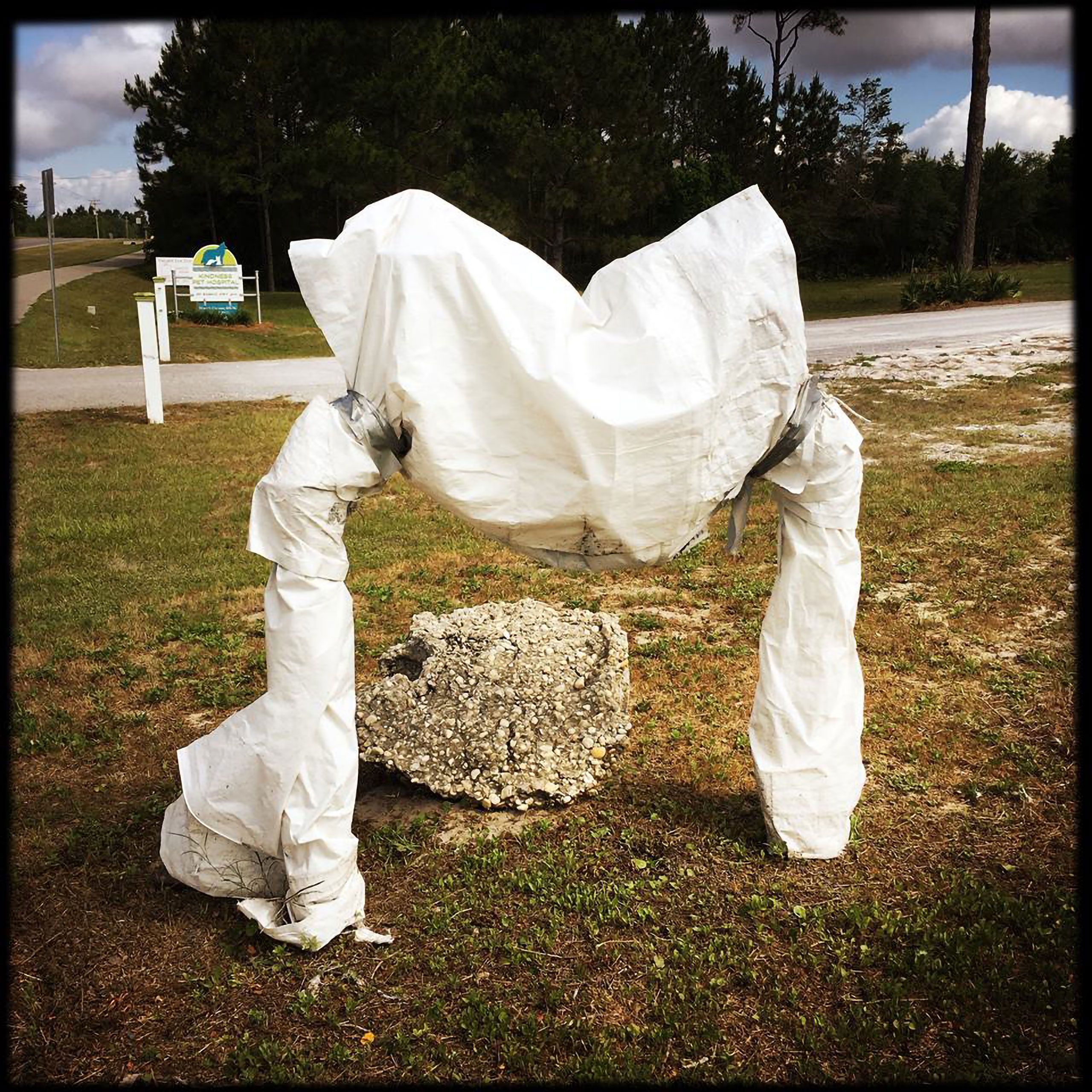 Walter pipe covered up at Van R Butler Elementary School santa rosa beach flordai 
