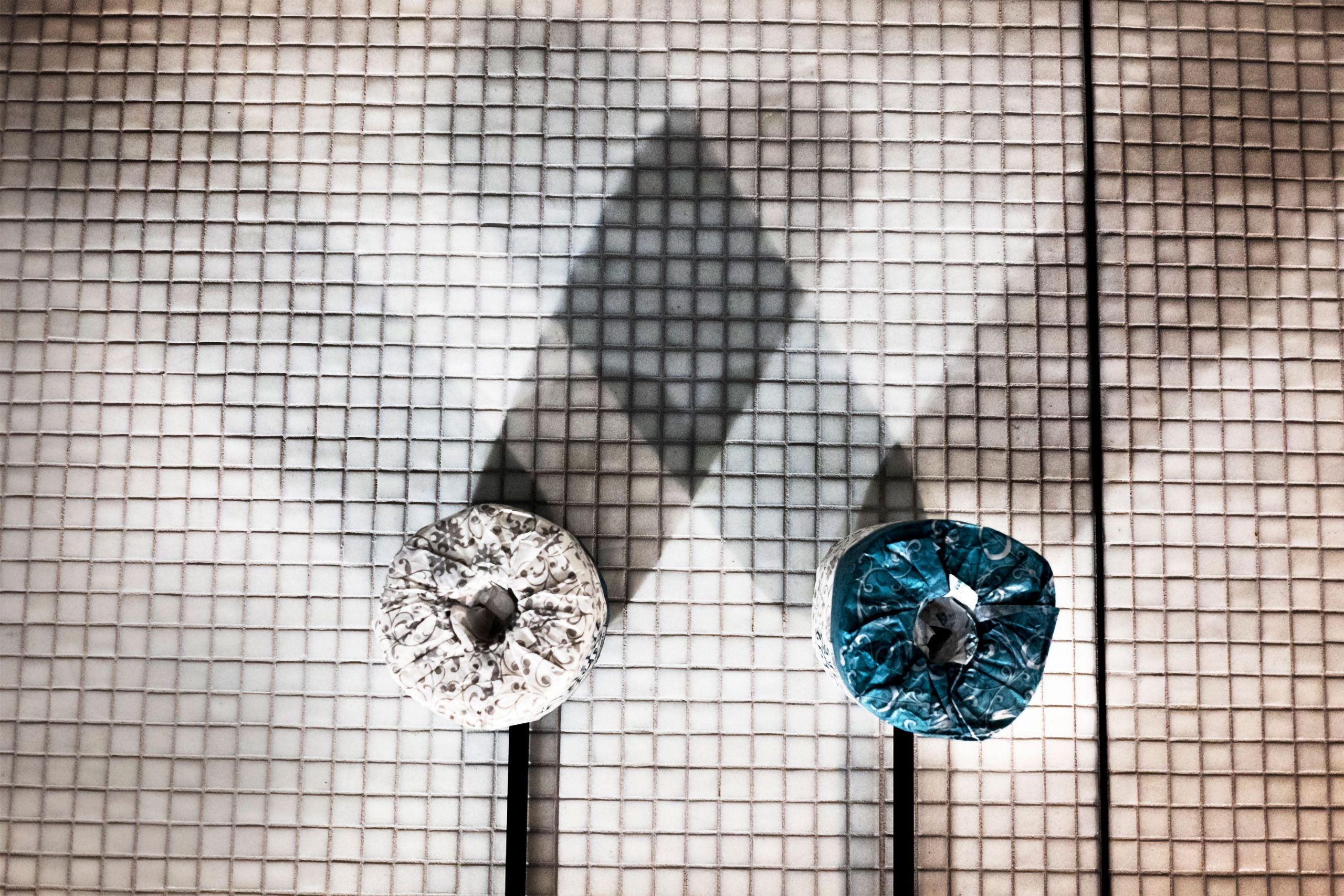 Toilet paper on the wall at China Live resturant san francisco 