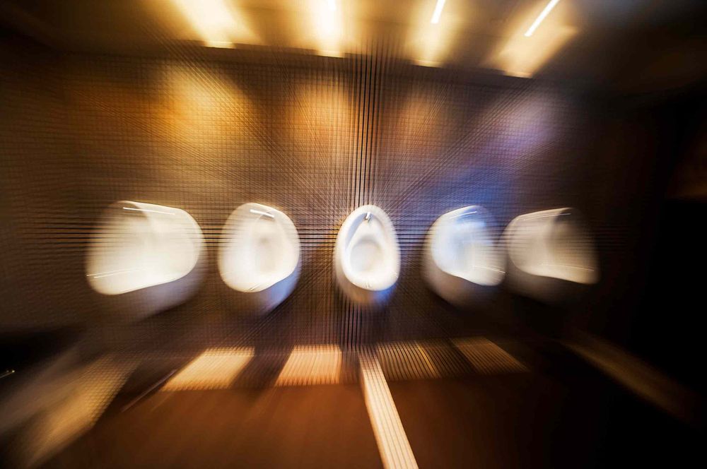 urinals  in Irish pub